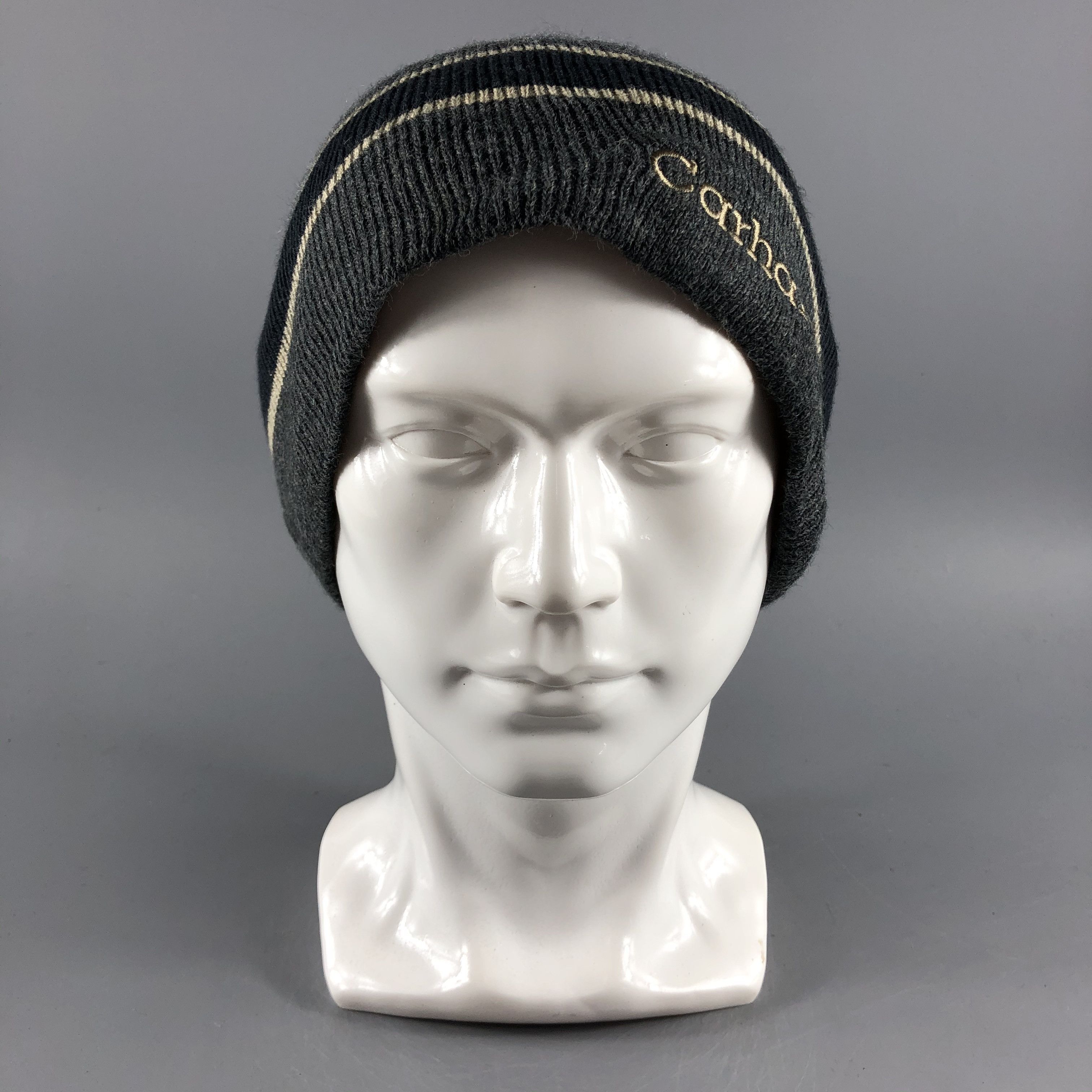 image of Carhartt Hats Stripe Beanie Knit Snow Hat Snow Cap B416, Men's