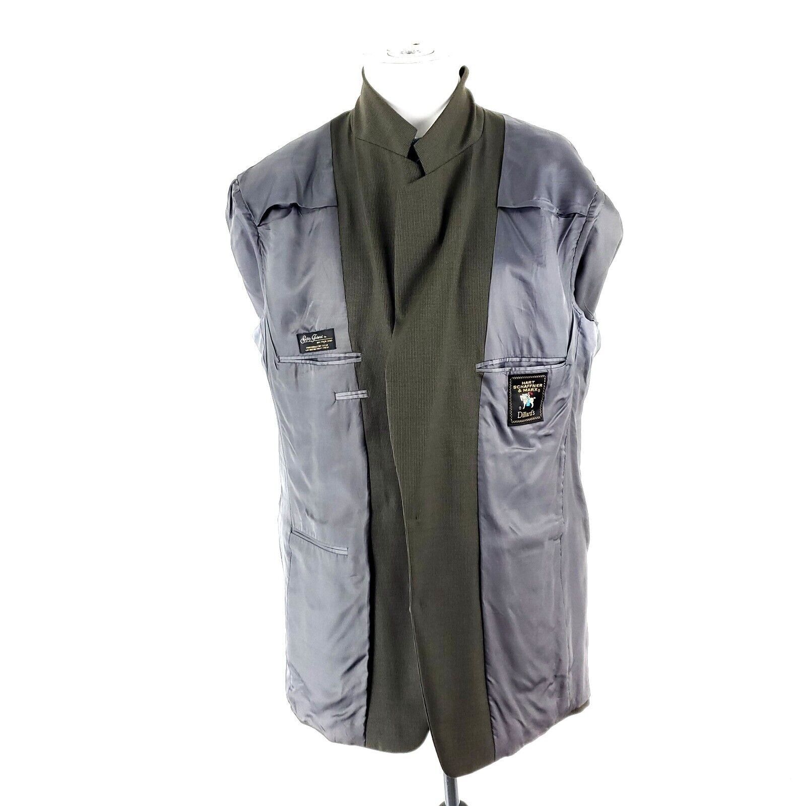 Hart Schaffner Marx Hart Schaffner Marx Softly Tailored Wool 2 Button Blazer 42L Size 42L - 10 Thumbnail