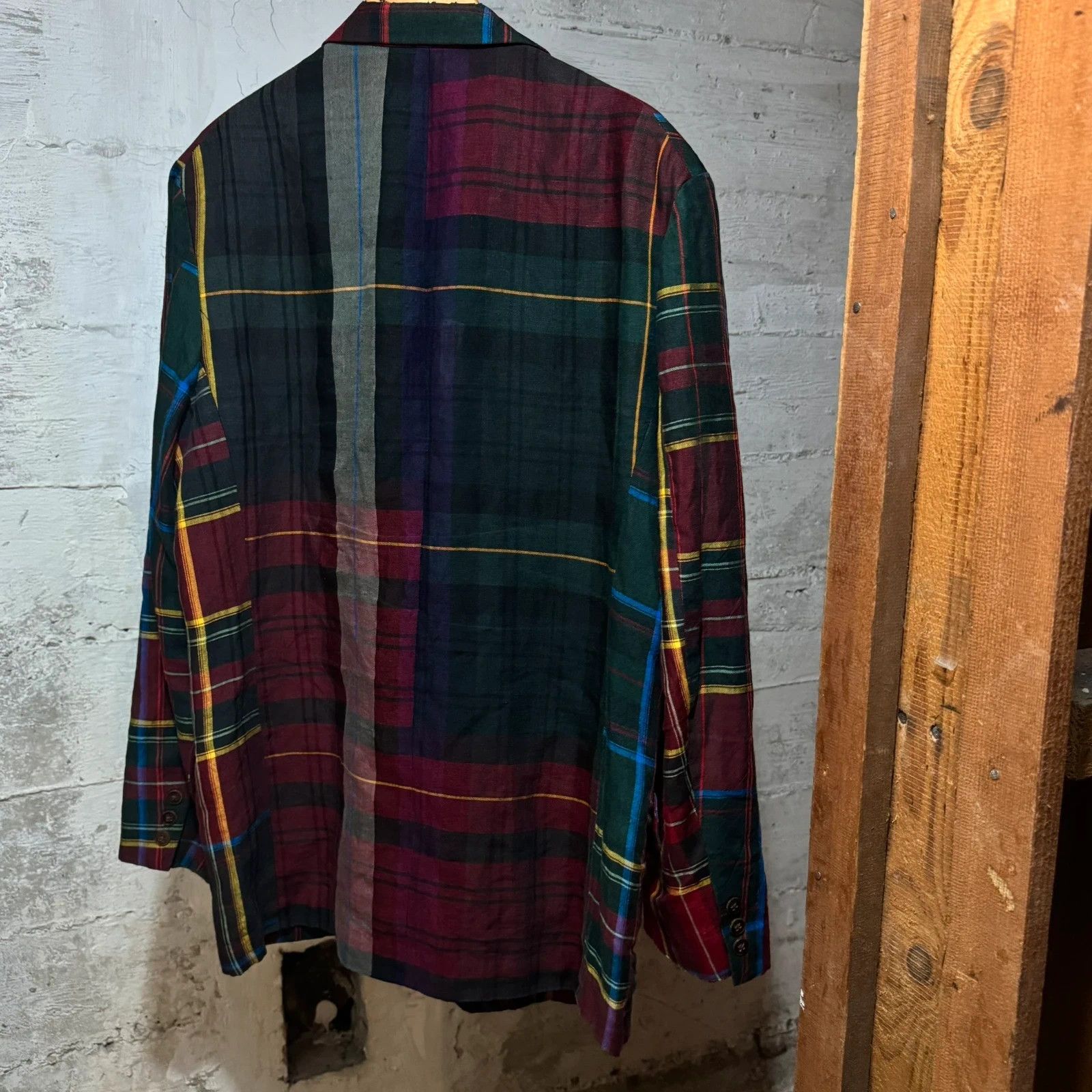 Yohji Yamamoto S/S 05 Yohji Yamamoto checked runway blazer Size 54R - 6 Thumbnail