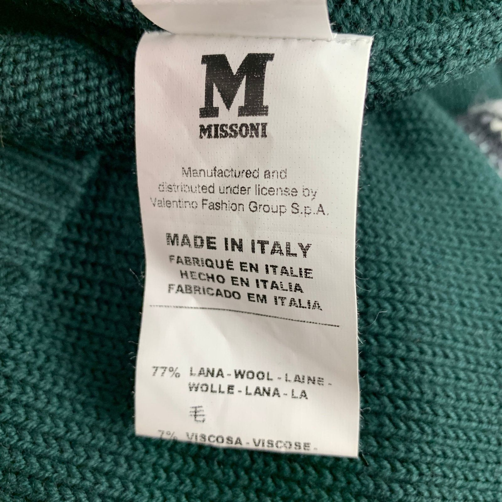 Other M MISSONI 12 Multi-Color Knitted Wool Blend Green Sweater Size XL / US 12-14 / IT 48-50 - 5 Thumbnail