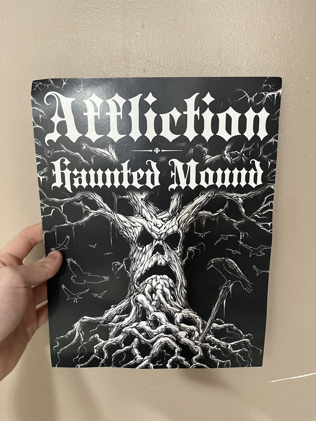 Pre-owned Affliction X Haunted Mound Sematary X Affliction Limited Edition Poster In Black