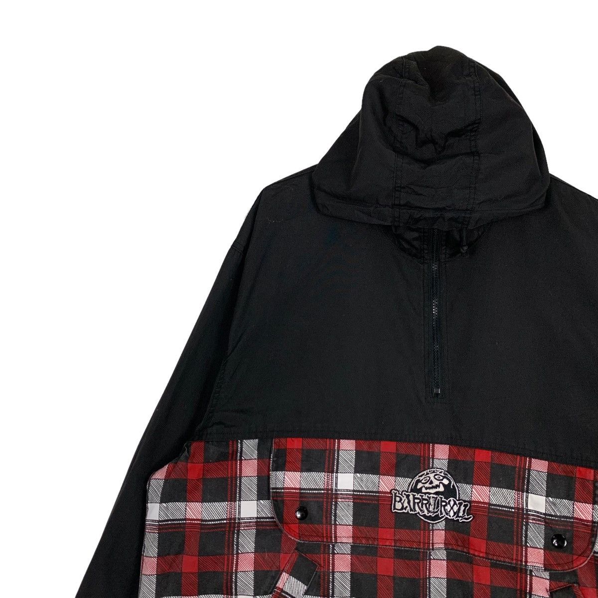 Japanese Brand BARREL ROLL Tartan Hybrid Half Zip Pullover Hoodie #1051-C47 Size US M / EU 48-50 / 2 - 6 Thumbnail