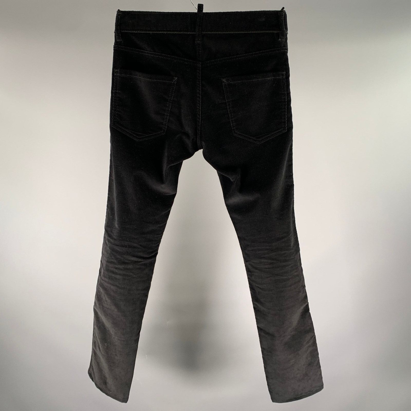 Dsquared2 DSQUARED2 Black Corduroy Cotton Button Fly Casual Pants Size US 30 / EU 46 - 2 Thumbnail