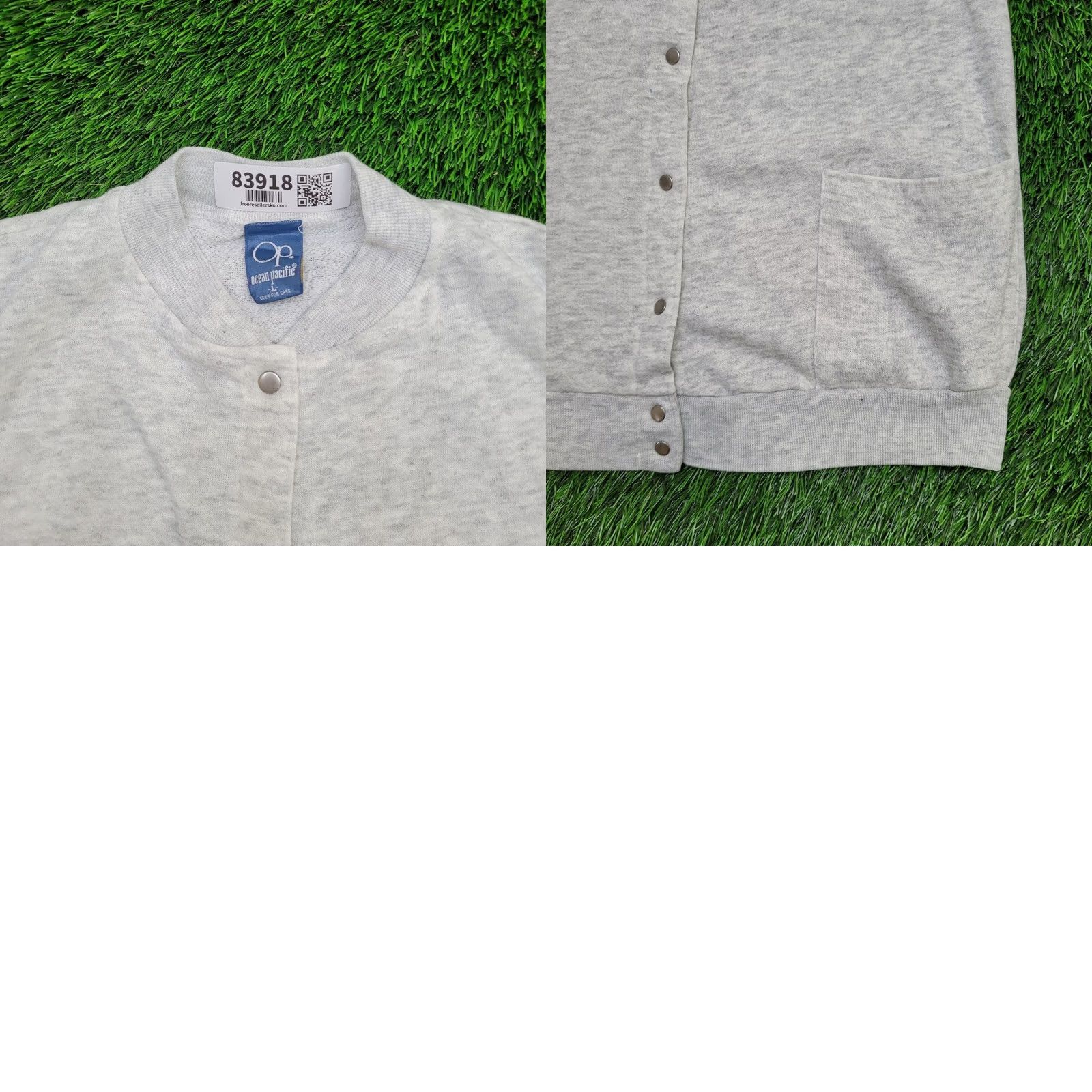 Ocean Pacific VINTAGE Ocean Pacific Snap Vest Women M/L 19x22 Gray USA Shirt Size L / US 10 / IT 46 - 8 Thumbnail