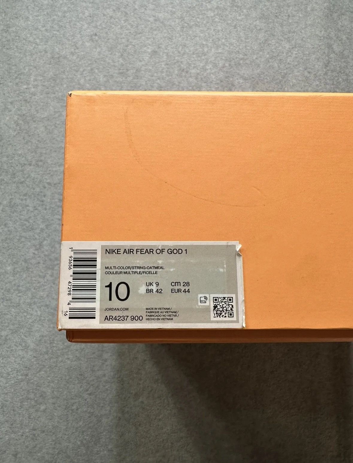 Fear of God × Nike Nike Air Fear of God 1 Oatmeal 2019 size 10 Size US 10 / EU 43 - 3 Thumbnail