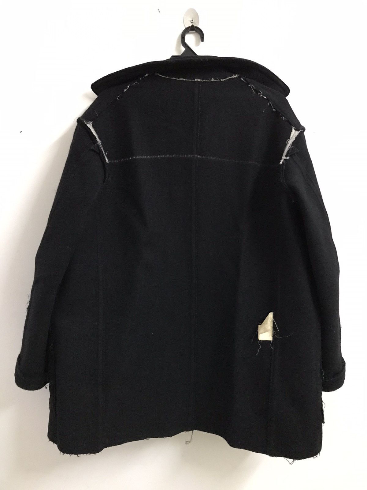Yohji Yamamoto Yohji Yamamoto Black Wool Double Breasted Long Coat Size US L / EU 52-54 / 3 - 3 Thumbnail
