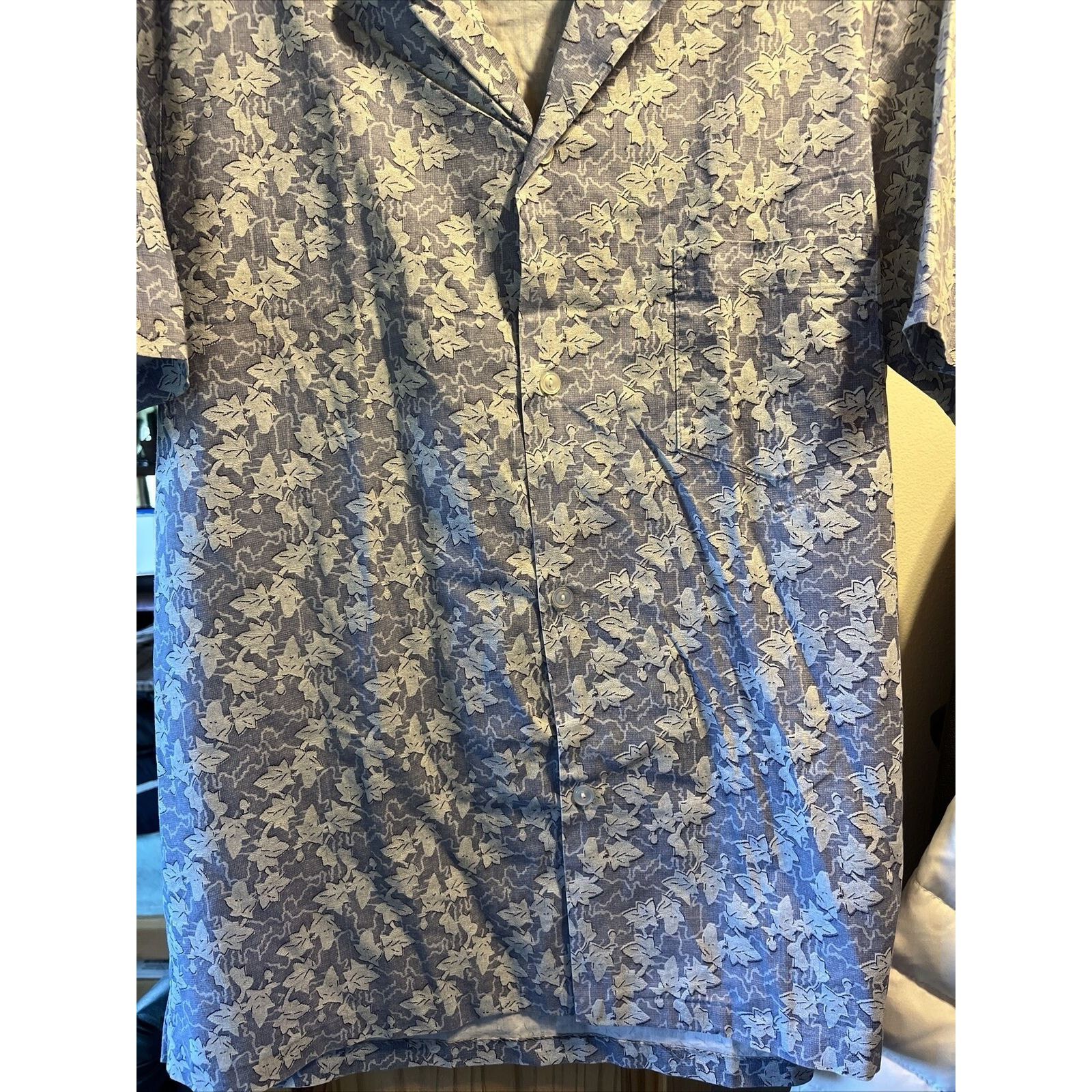 Other Malihini VTG Men’s L Blue Gray Floral Cotton Hawaiian Shirt Size US L / EU 52-54 / 3 - 5 Thumbnail