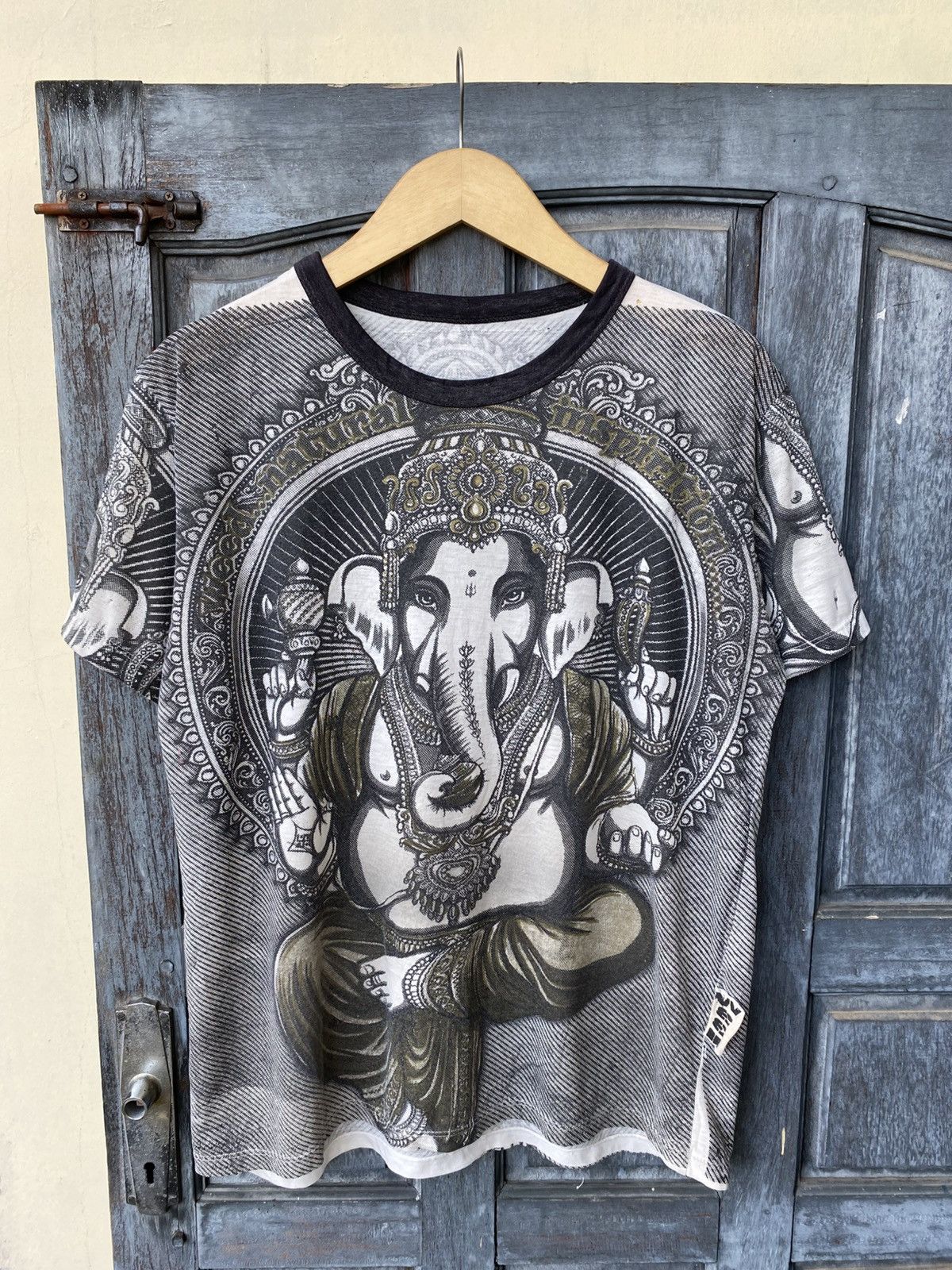 Weed Psychedelic Ganesha Graphic TShirt All Over Print Thai