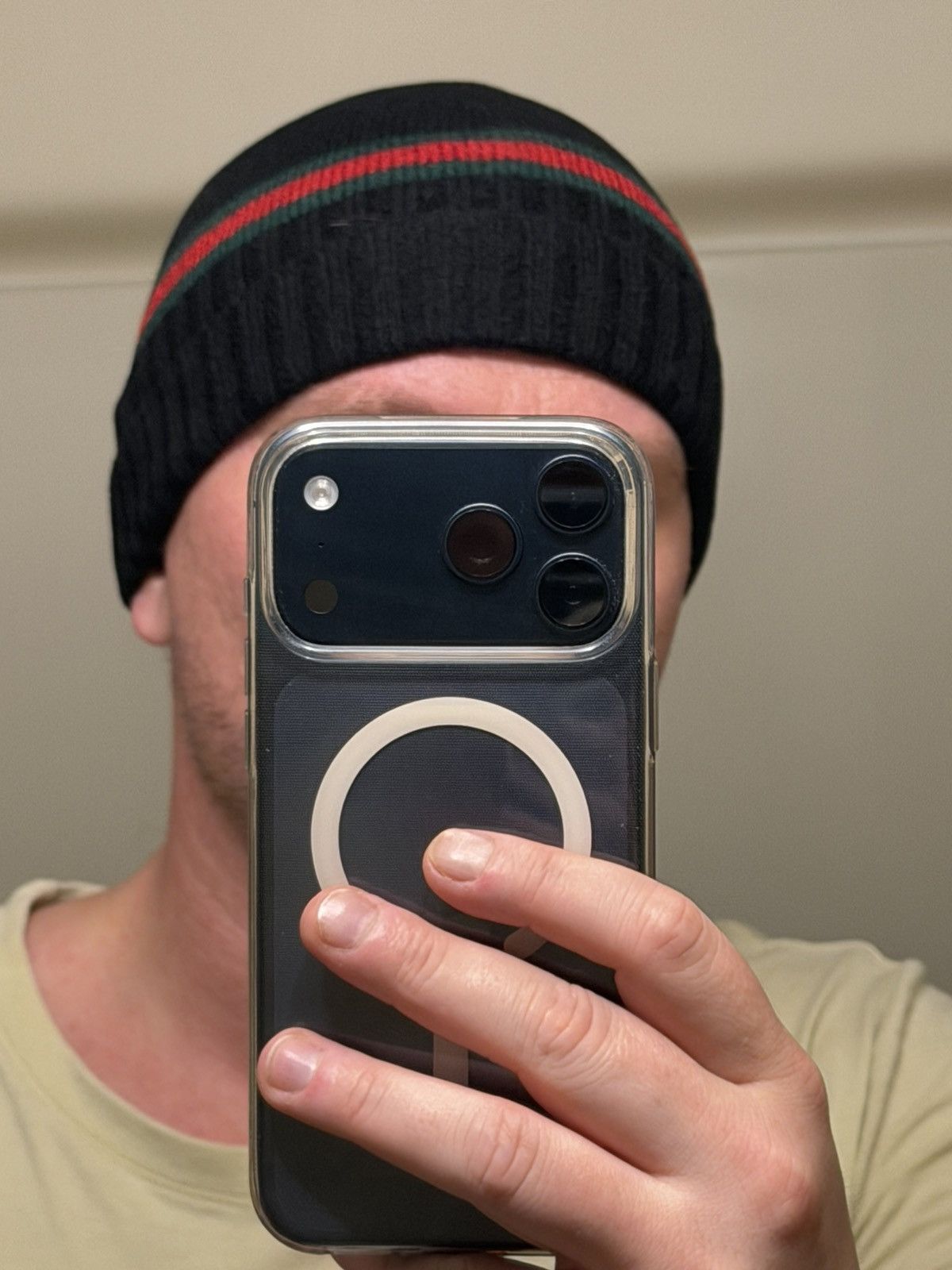 Gucci 🔥Vintage Gucci Web Stripe Wool Beanie Hat/Gucci Stripe Hat Size ONE SIZE - 8 Thumbnail