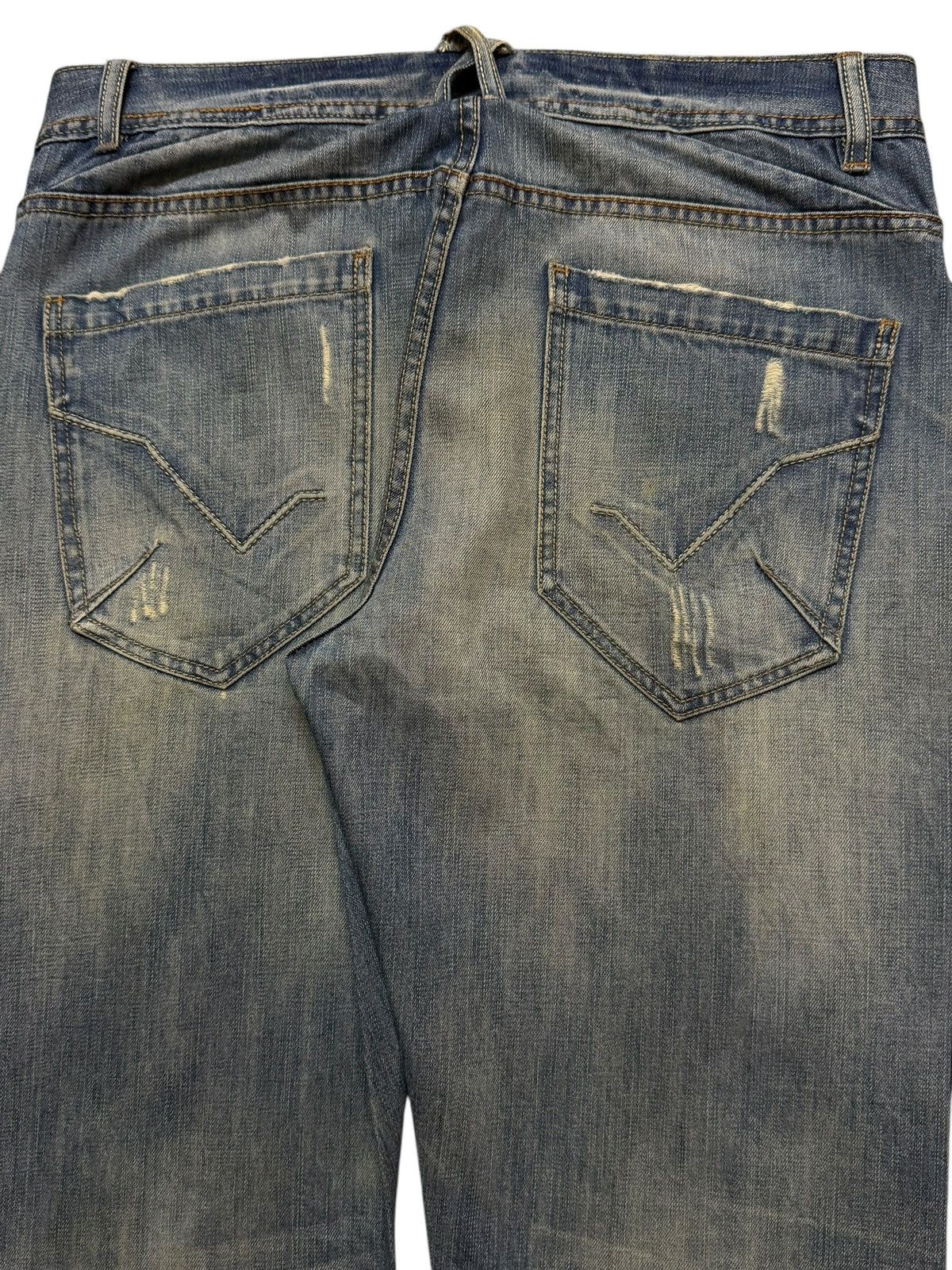 Hysteric Glamour Vintage Y2K Japanese Brand Blue Faded Wash Distressed Jeans Size US 34 / EU 50 - 5 Thumbnail