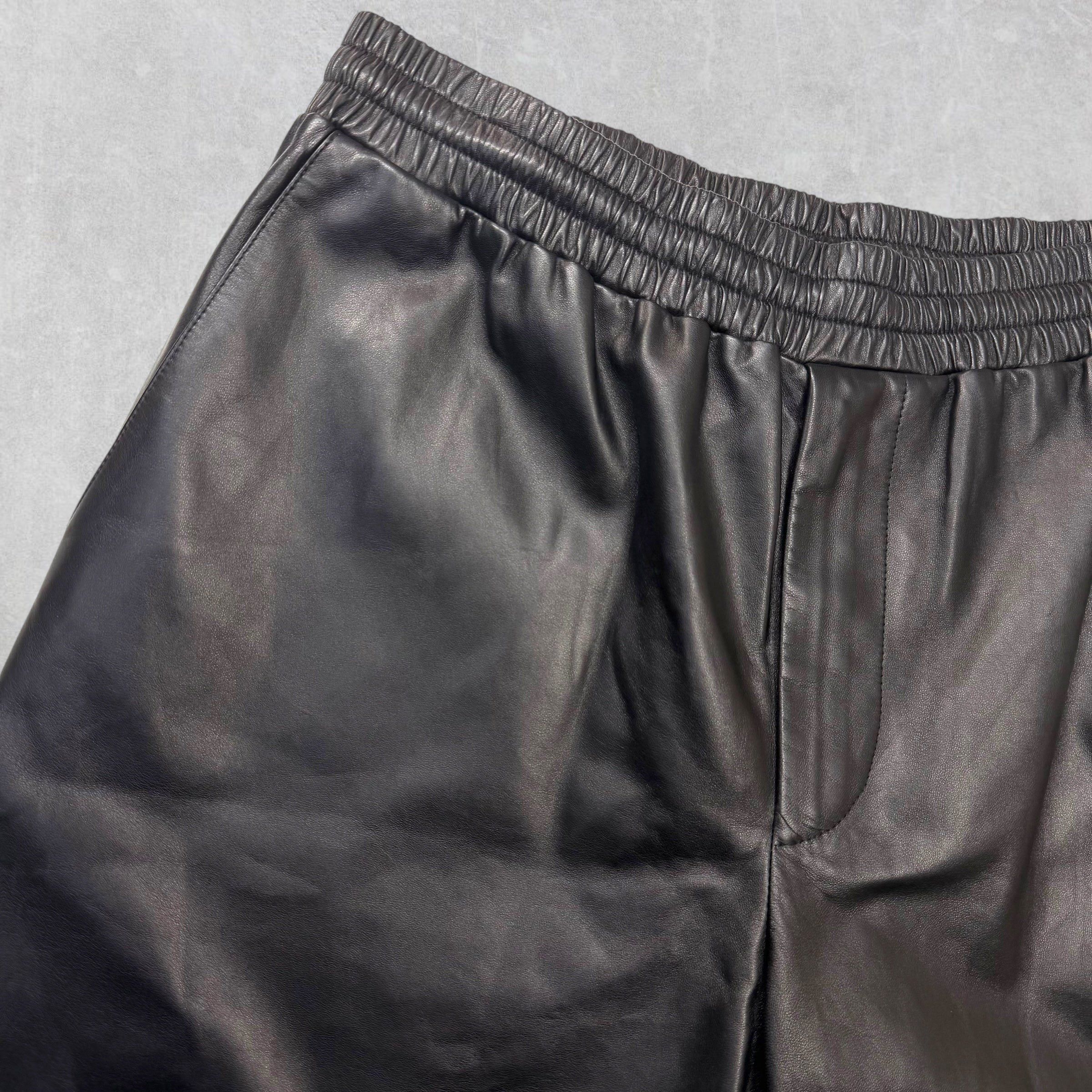 Prada Prada Nappa Leather Bermudas Black Shorts 50 (L) Size US 40 / EU 56 - 4 Thumbnail
