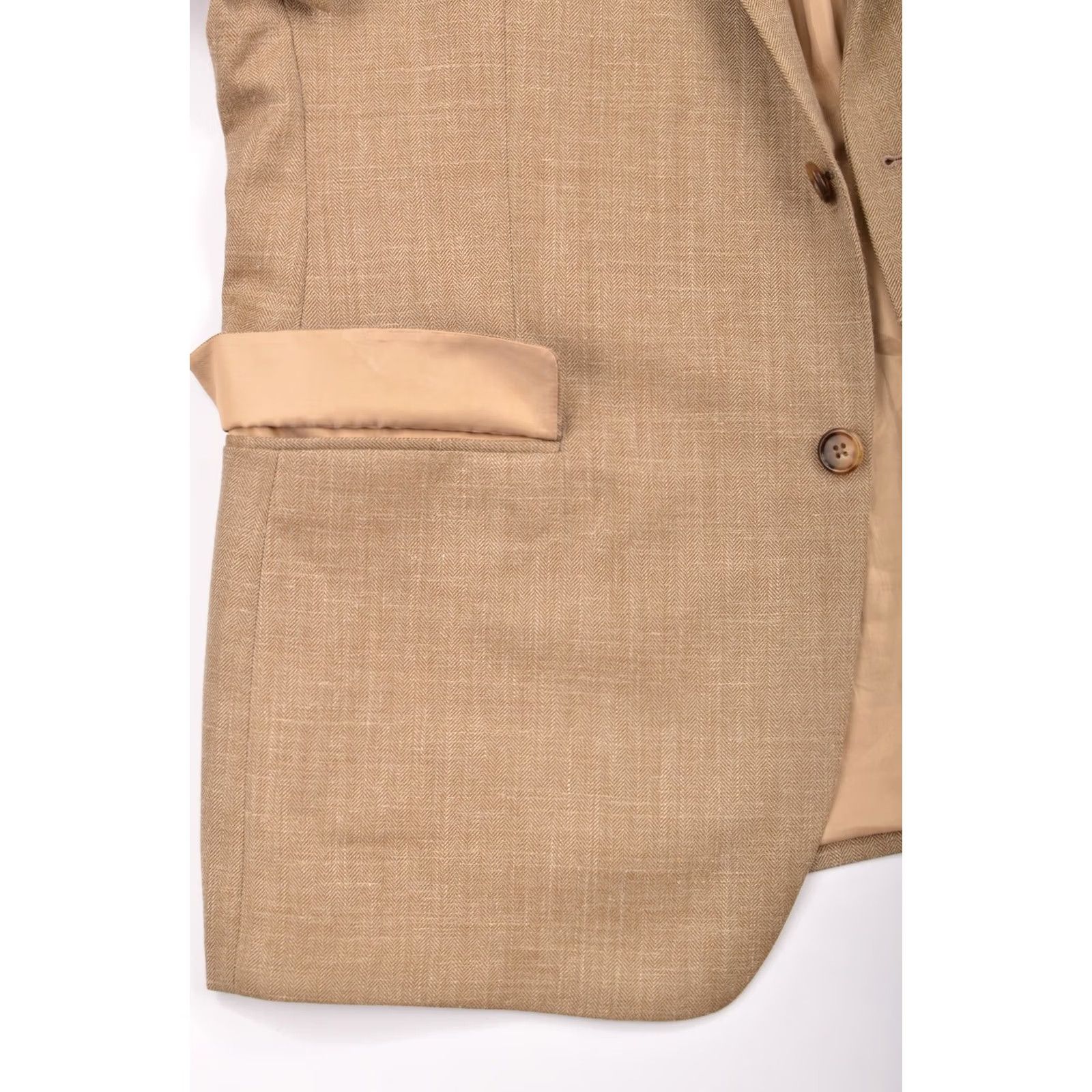 Ralph Lauren Ralph Lauren Blazer Wool Blend Herringbone Beige 44R Men Canada Made in Canada Size 44R Wool Blend Herringbone Blazer Mens Size 44R - 3 Thumbnail