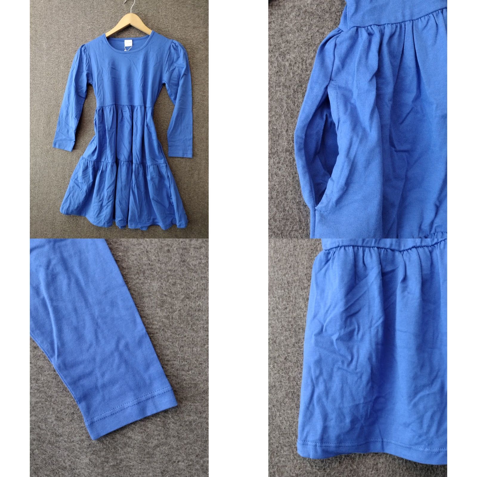 Vintage Noomelfish Women Juniors Dress L Blue Tiered Fit & Flare Dress Size L / US 10 / IT 46 - 8 Thumbnail