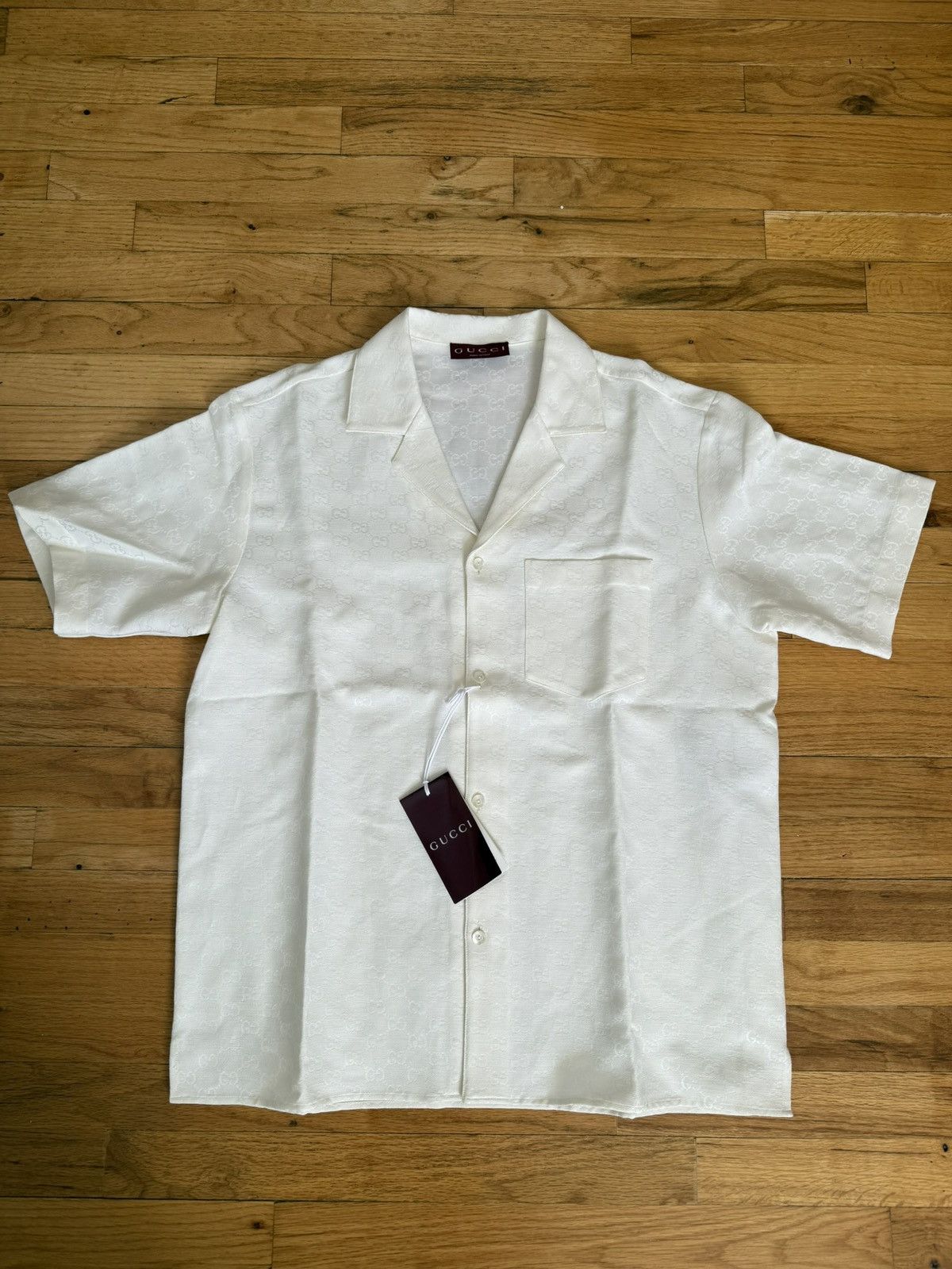 Gucci Gucci Linen Blend GG Shirt Size US M / EU 48-50 / 2 - 1 Thumbnail