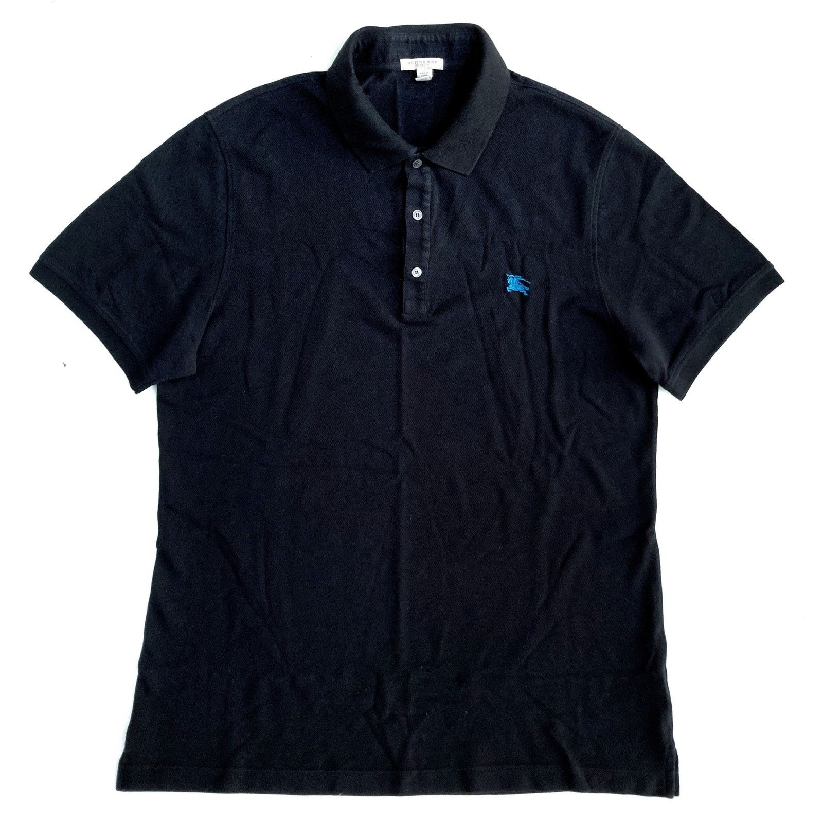 Burberry Burberry Brit Black Polo Shirt w/ Blue Knight Crest Size US XXL / EU 58 / 5 - 2 Thumbnail