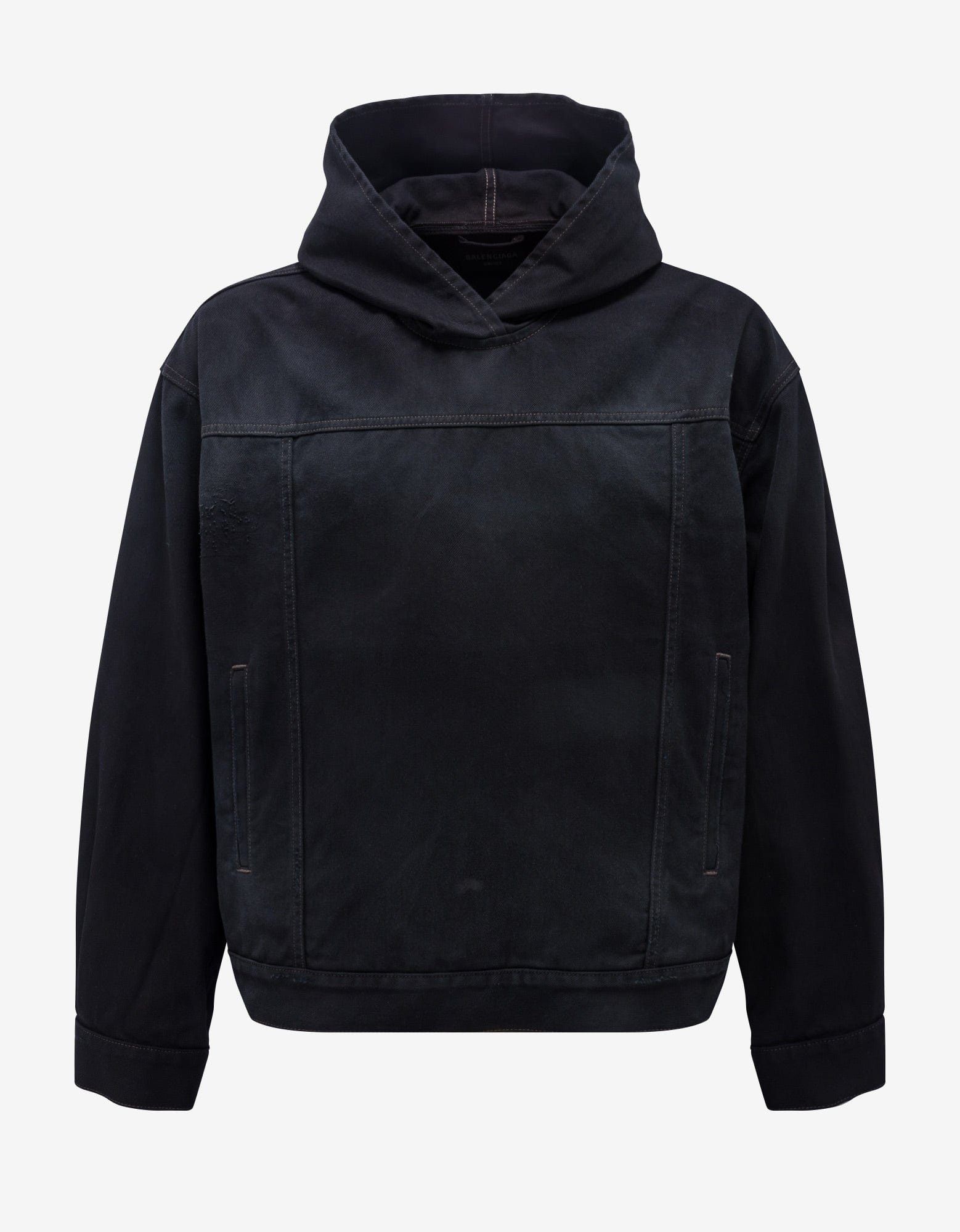 image of Balenciaga Black Pull-Over Jacket, Men's (Size Medium)