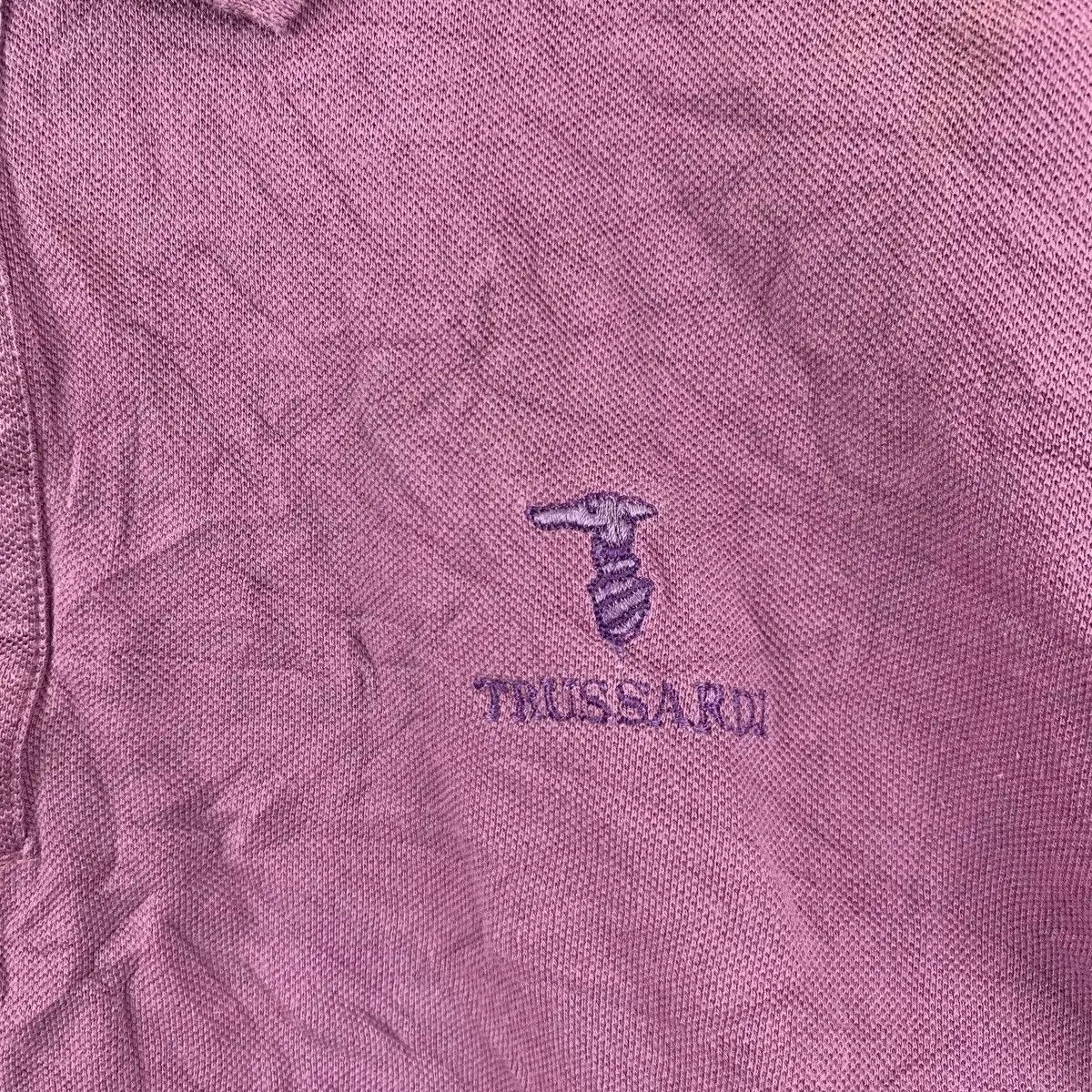 Trussardi Vintage 90’ TRUSSARDI Made In Italy Embroidered Polo Tee Size US L / EU 52-54 / 3 - 3 Thumbnail