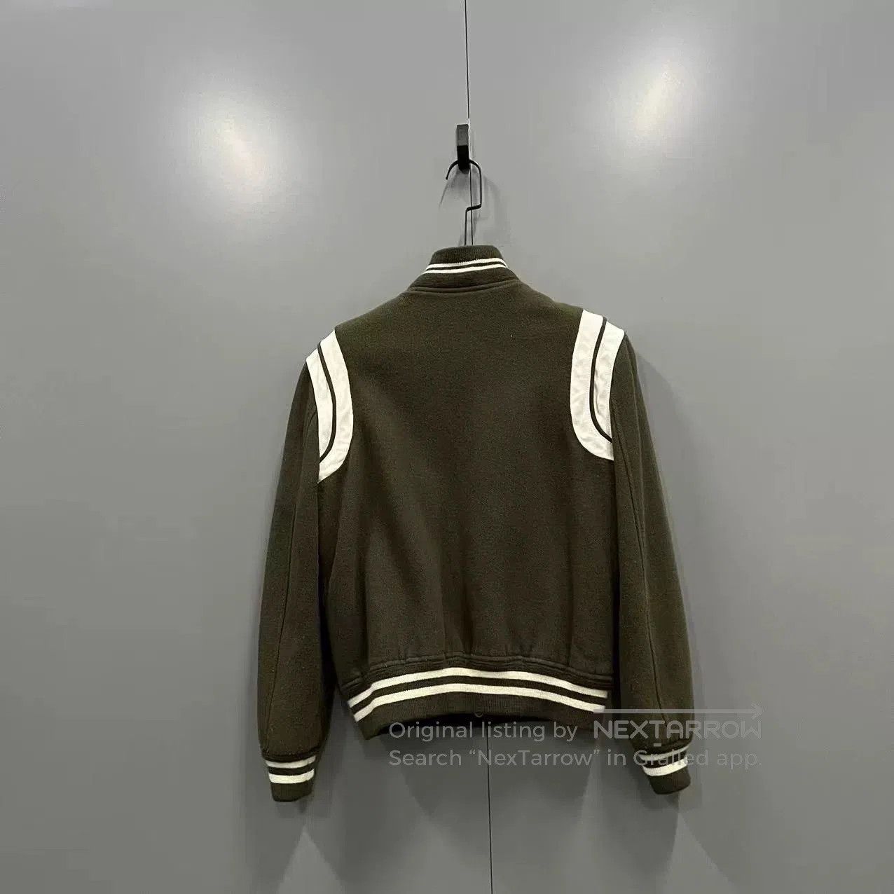 Saint Laurent Paris SAINT LAURENT Olive Green Baseball Jacket. Size US S / EU 44-46 / 1 - 2 Thumbnail