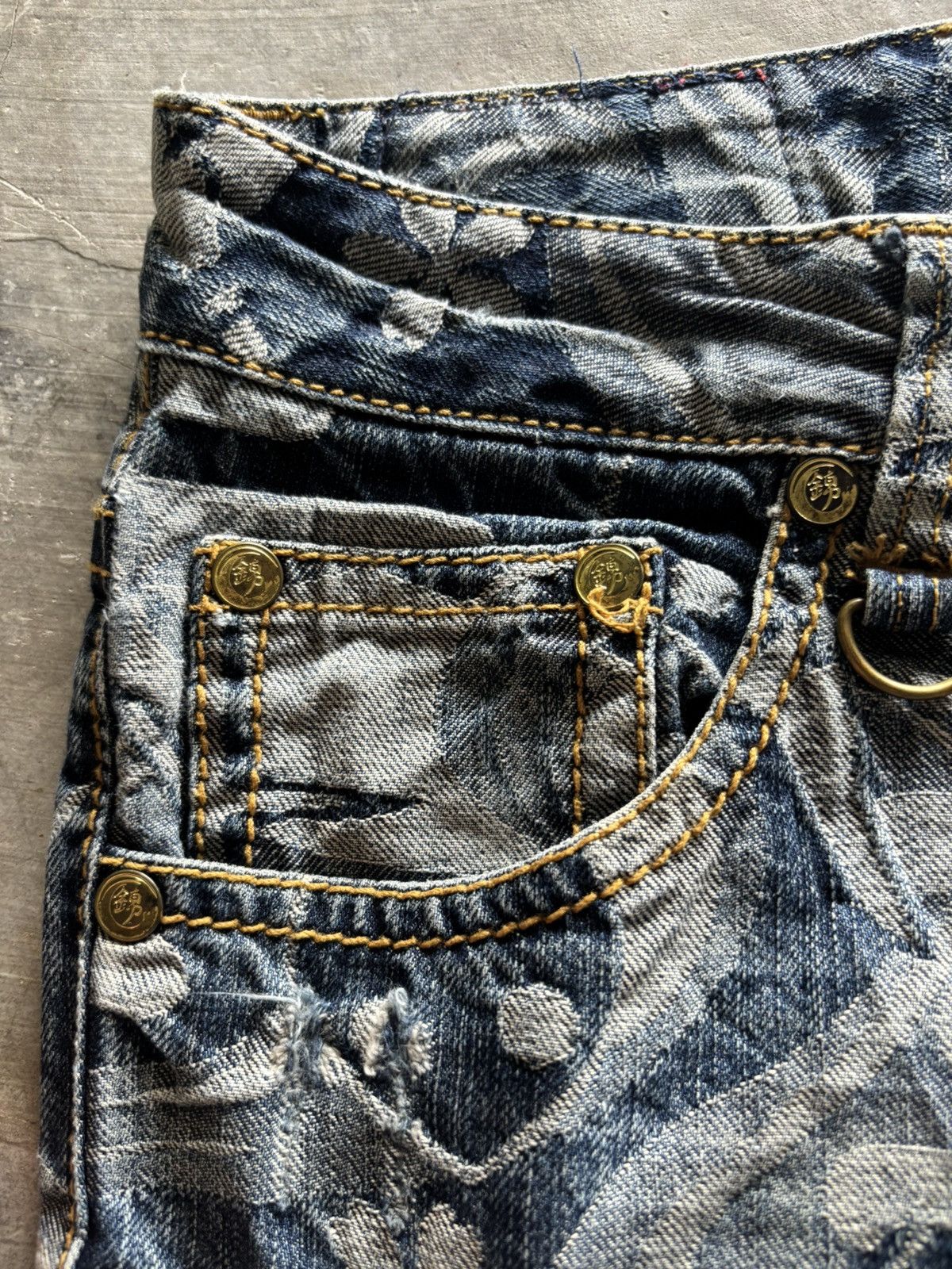 Japanese Brand SUPER RARE EVANGELION X NISHIKI JEANS ALL OVER EMBROIDERY Size US 32 / EU 48 - 6 Thumbnail