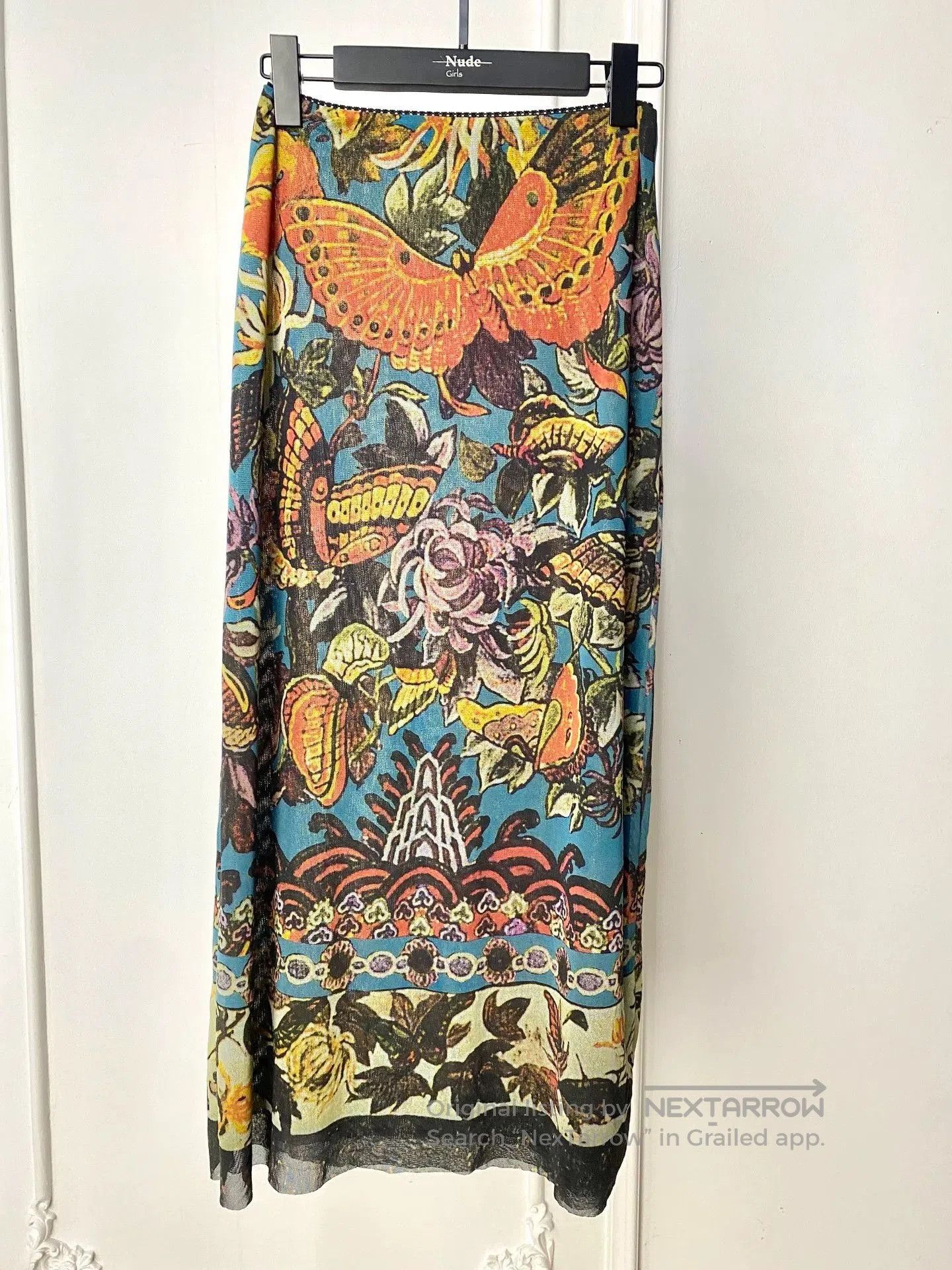 vivienne tam butterfly print long skirt.