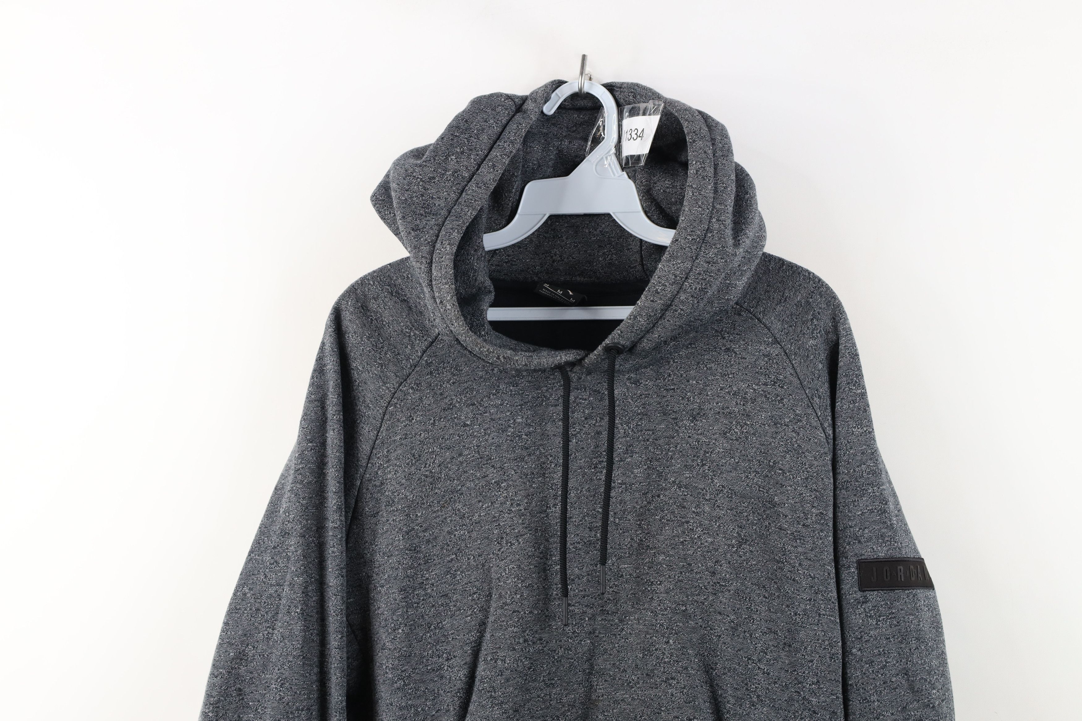 Nike Nike Air Jordan Spell Out Hoodie Sweatshirt Heather Gray Size US M / EU 48-50 / 2 - 2 Thumbnail