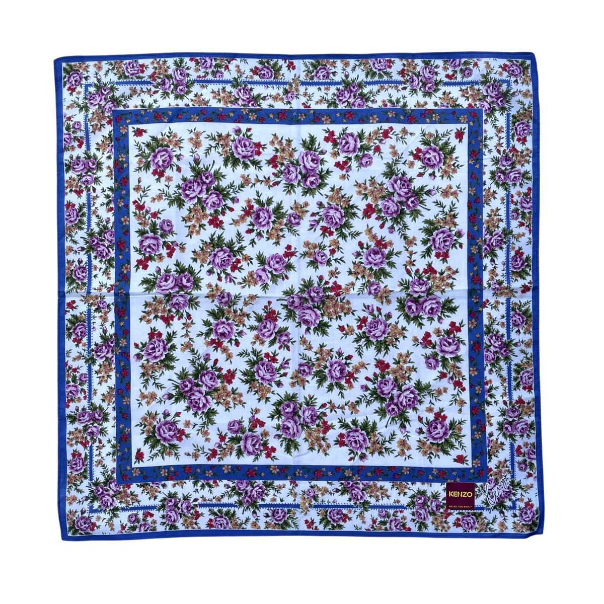Designer × Kenzo Kenzo Paris Womens Designer Floral Handkerchief Size ONE SIZE - 1 Thumbnail