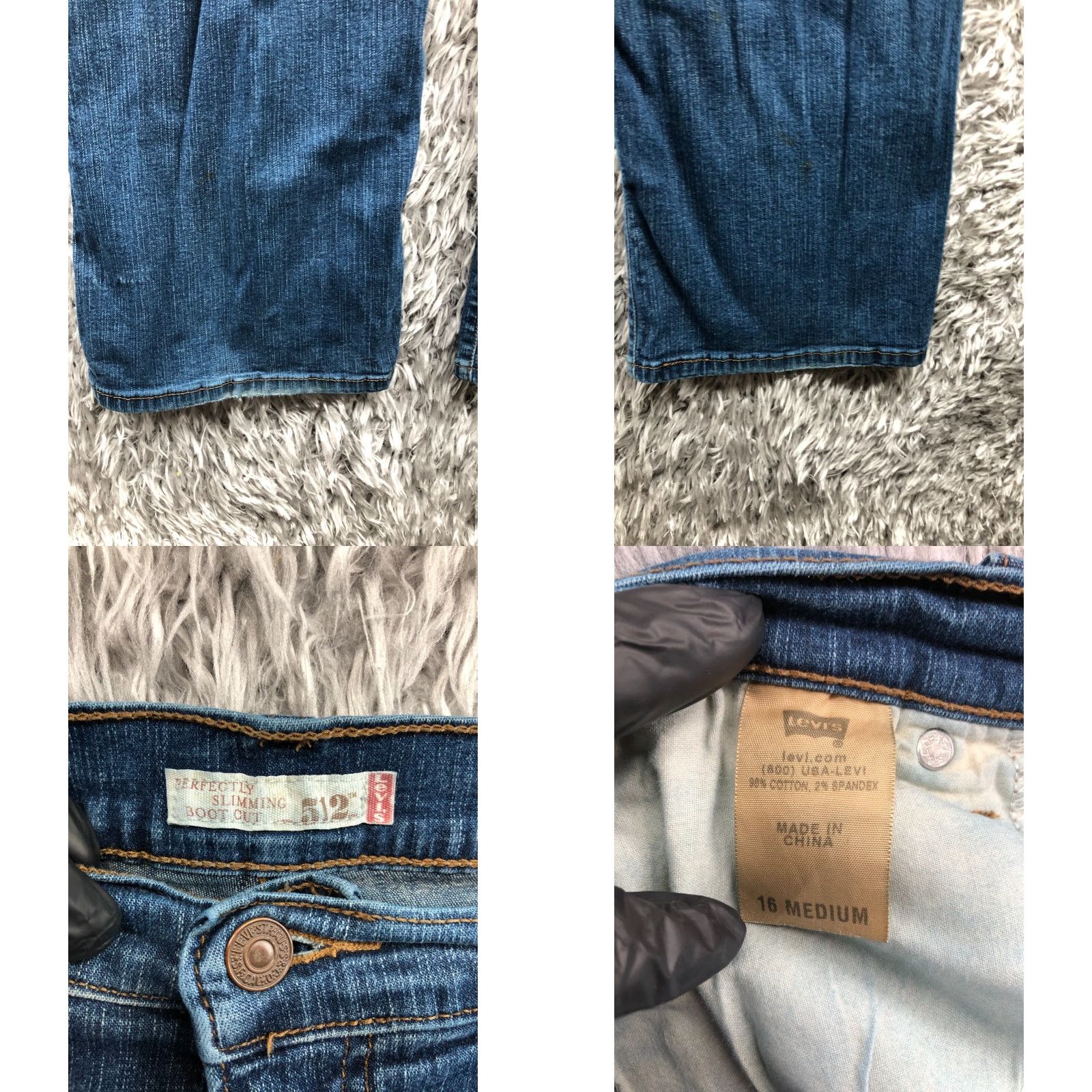 Levi's Levi's 512 Perfectly Slimming Bootcut Jeans Size 16 Womens Medium Wash Blue Regular Type Jeans Mens? No, Womens Size 38" / US 16 / IT 52 - 8 Thumbnail