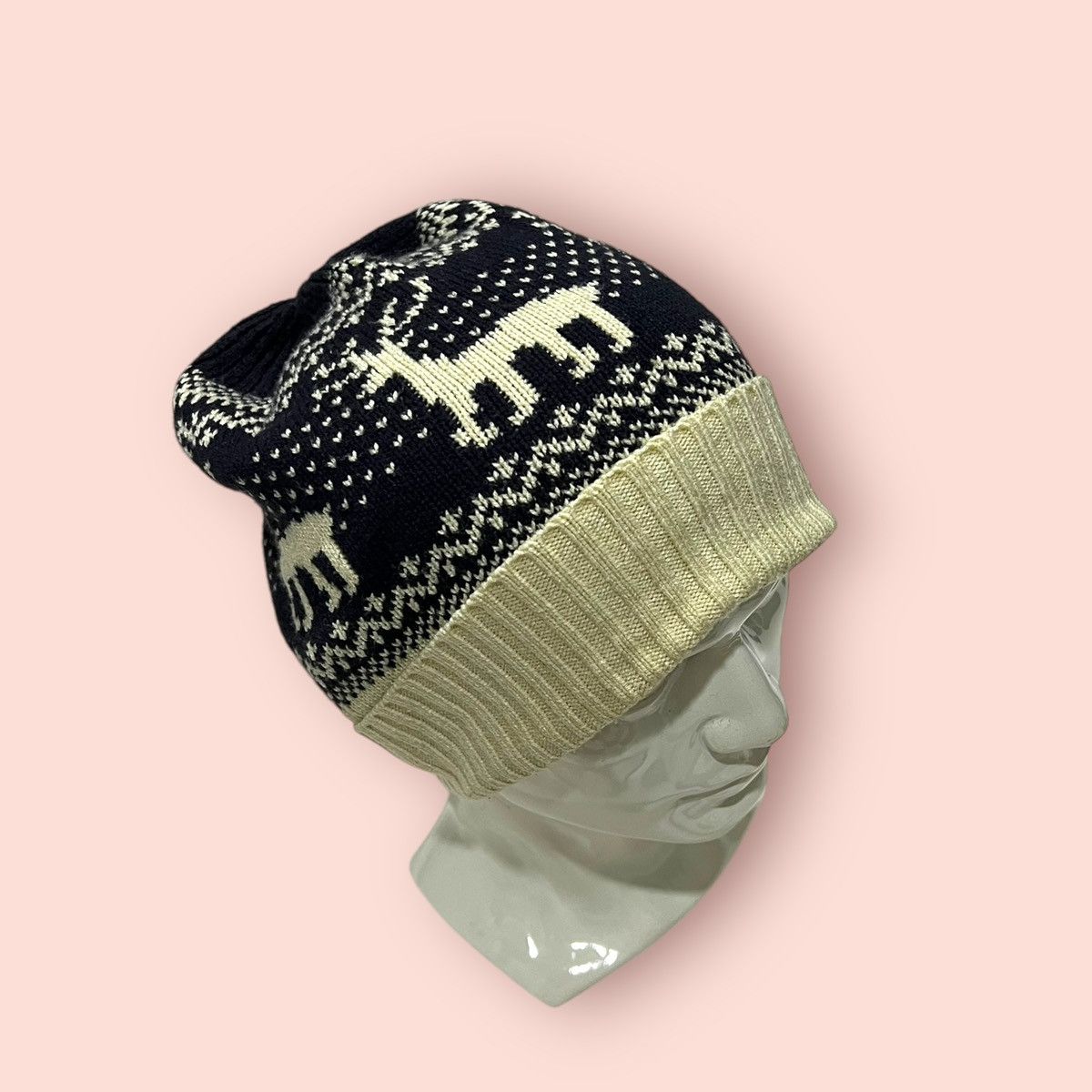 Japanese Brand × Jun Takahashi × Uniqlo VINTAGE UNIQLO DEERS KNITTED CUFFS BEANIE Size ONE SIZE - 8 Thumbnail