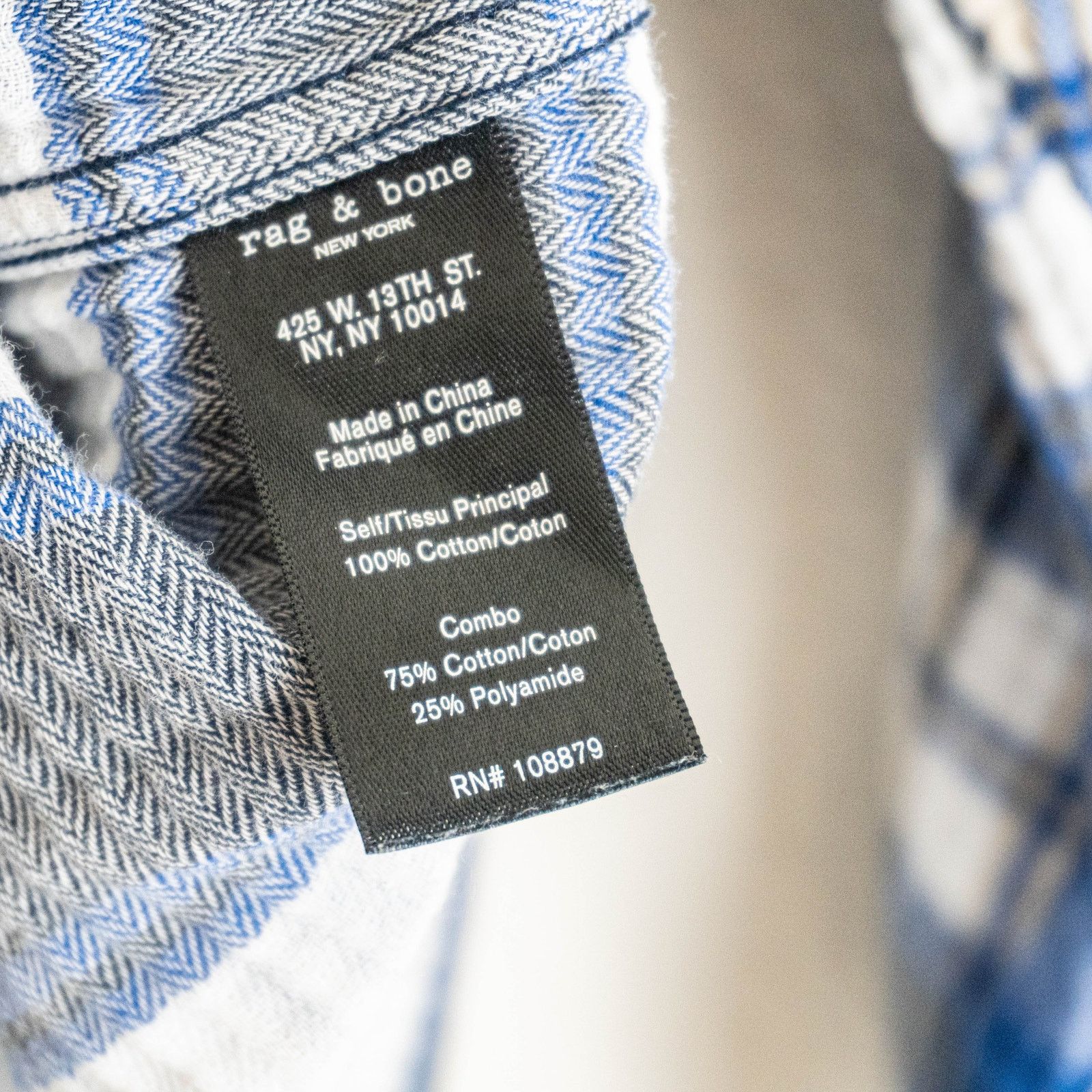 Rag & Bone Rag & Bone NY Fit 3 Button up Shirt Blue Plaid cotton 2XL Size US XXL / EU 58 / 5 - 7 Thumbnail