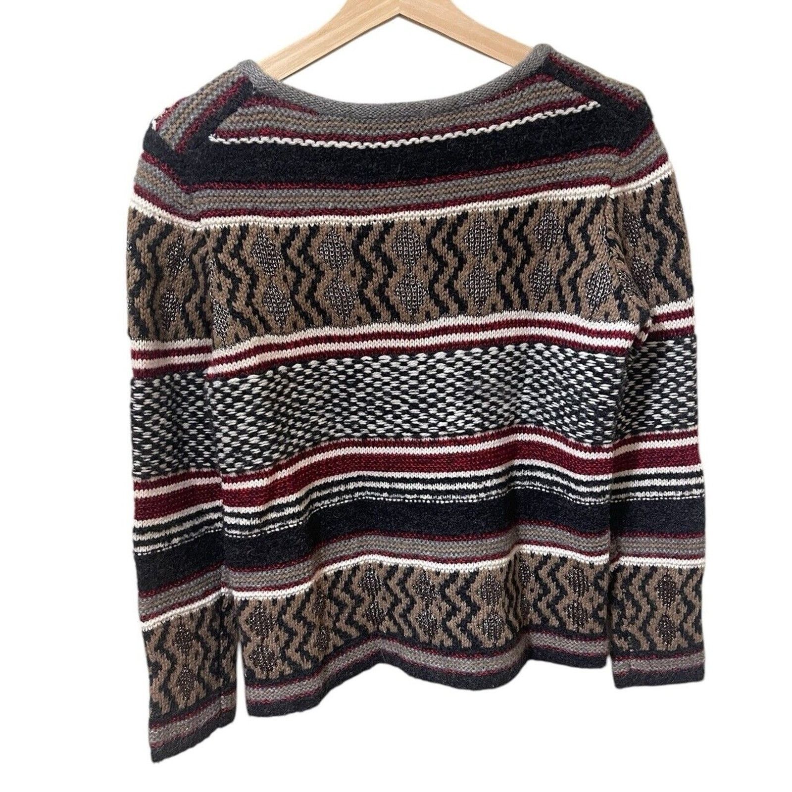 Maje Maje Pullover Wool Blend Red Gray Sweater Size Small NWOT Size S / US 4 / IT 40 - 3 Thumbnail