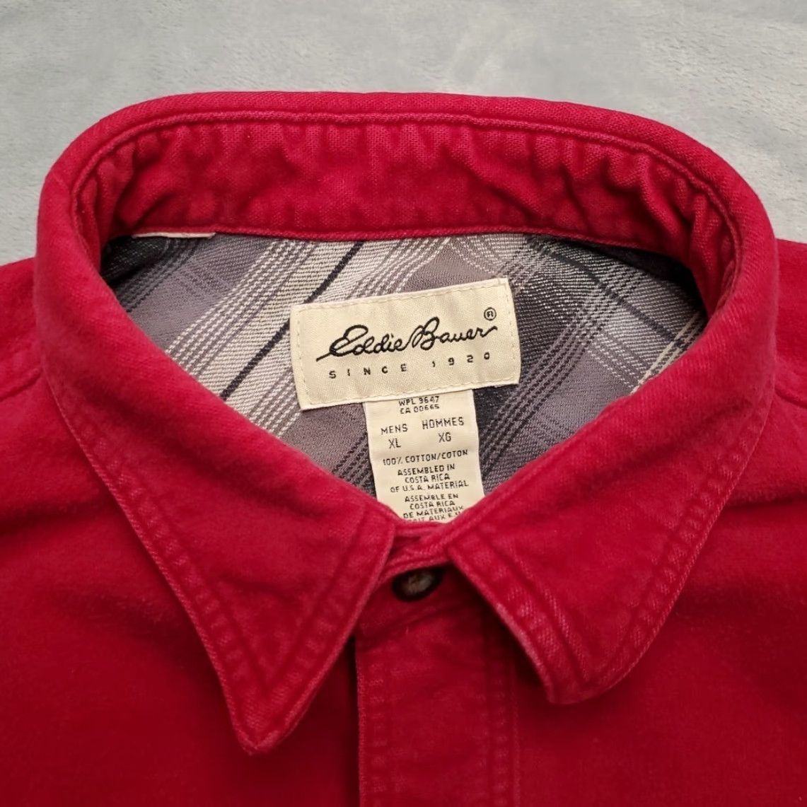 Eddie Bauer VINTAGE Eddie Bauer Shirt Mens XL Red Chamois Outdoor Flannel Button-Up Casual 80s 90s Mens Size US XL / EU 56 / 4 - 5 Thumbnail