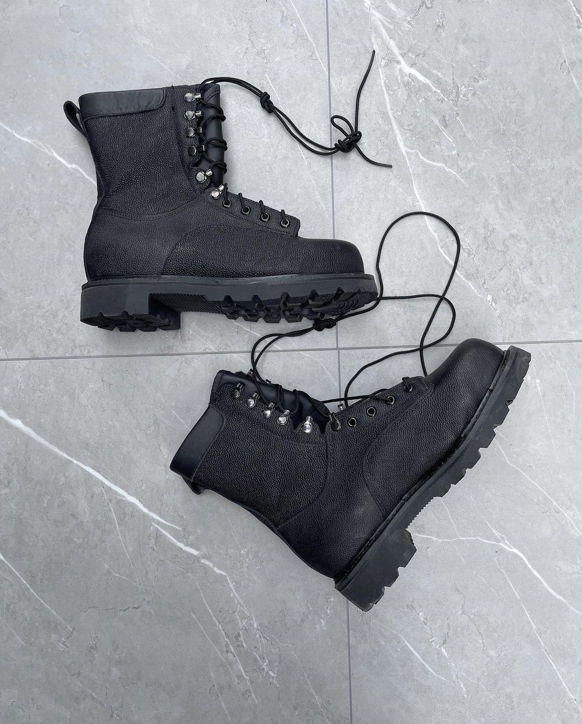 Vintage Military Leather Combat Boots