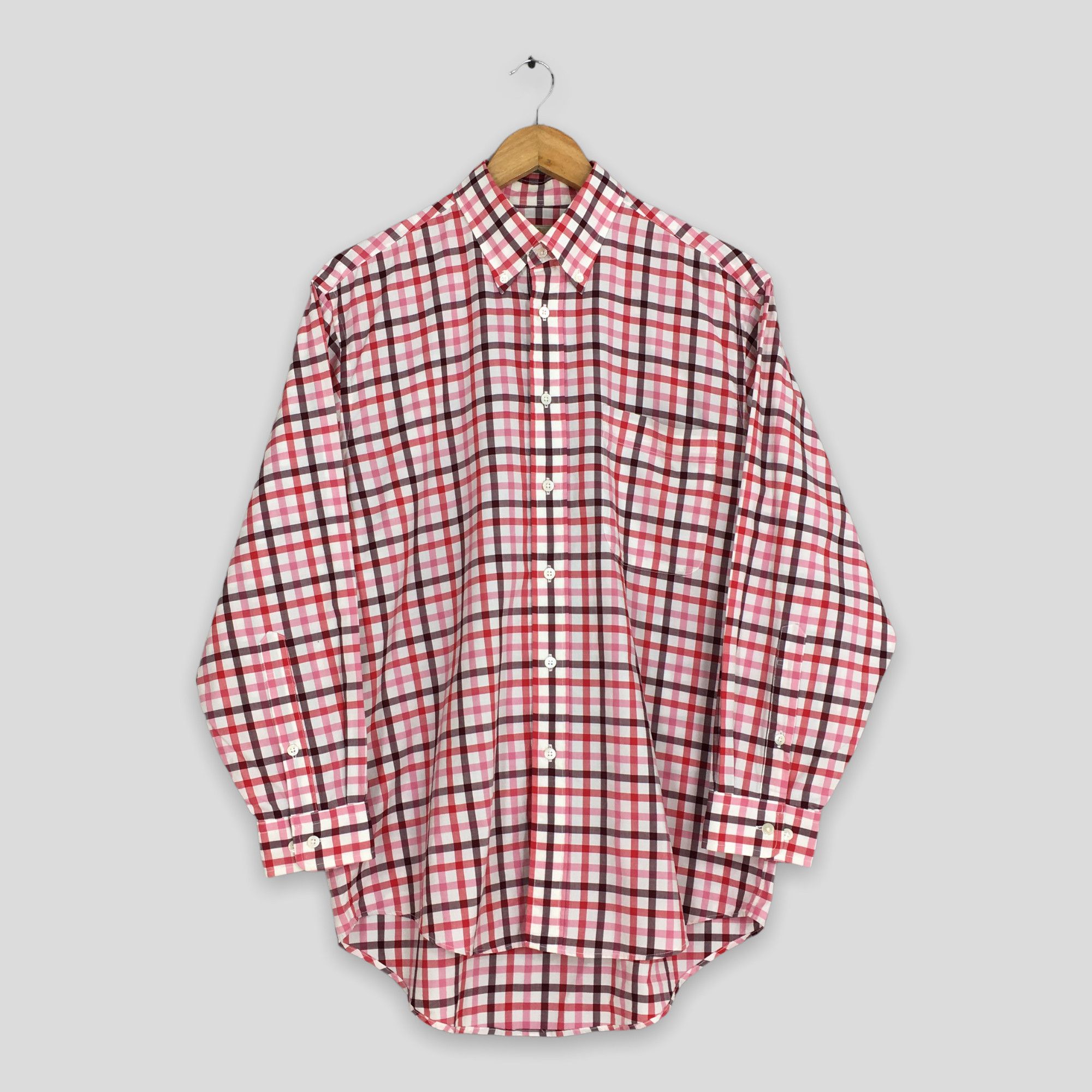 image of Vintage Aquascutum London Checkered Multicolor Shirt Medium, Men's