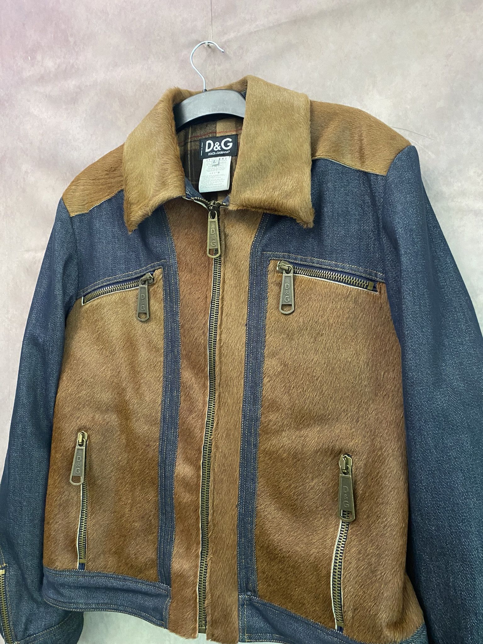 Dolce & Gabbana Dolce&Gabbana Denim Jacket Pony Hair Very Rare Size US L / EU 52-54 / 3 - 2 Thumbnail