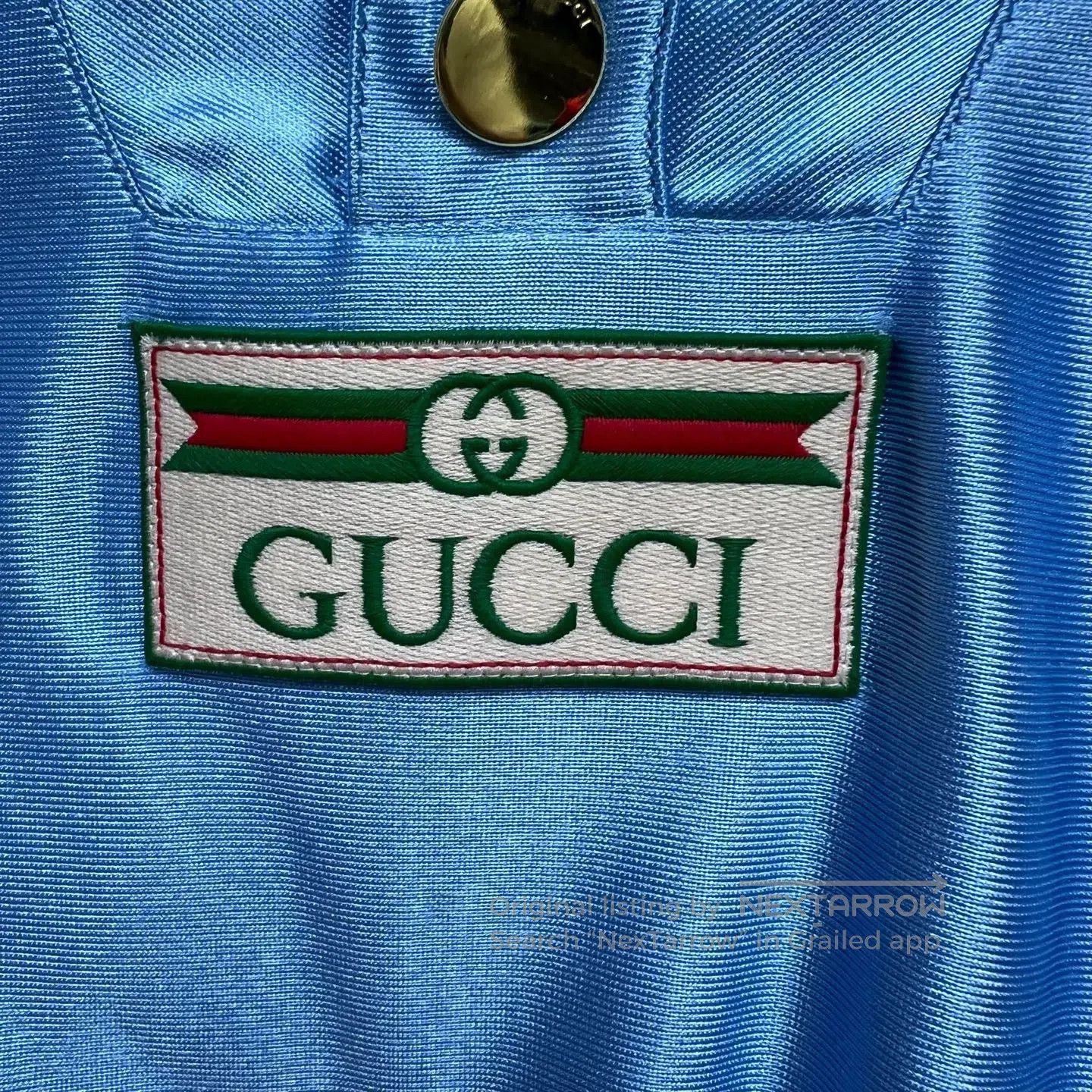 Gucci Guicci Silk hoodie with a belt logo and striped pattern Size US S / EU 44-46 / 1 - 4 Thumbnail
