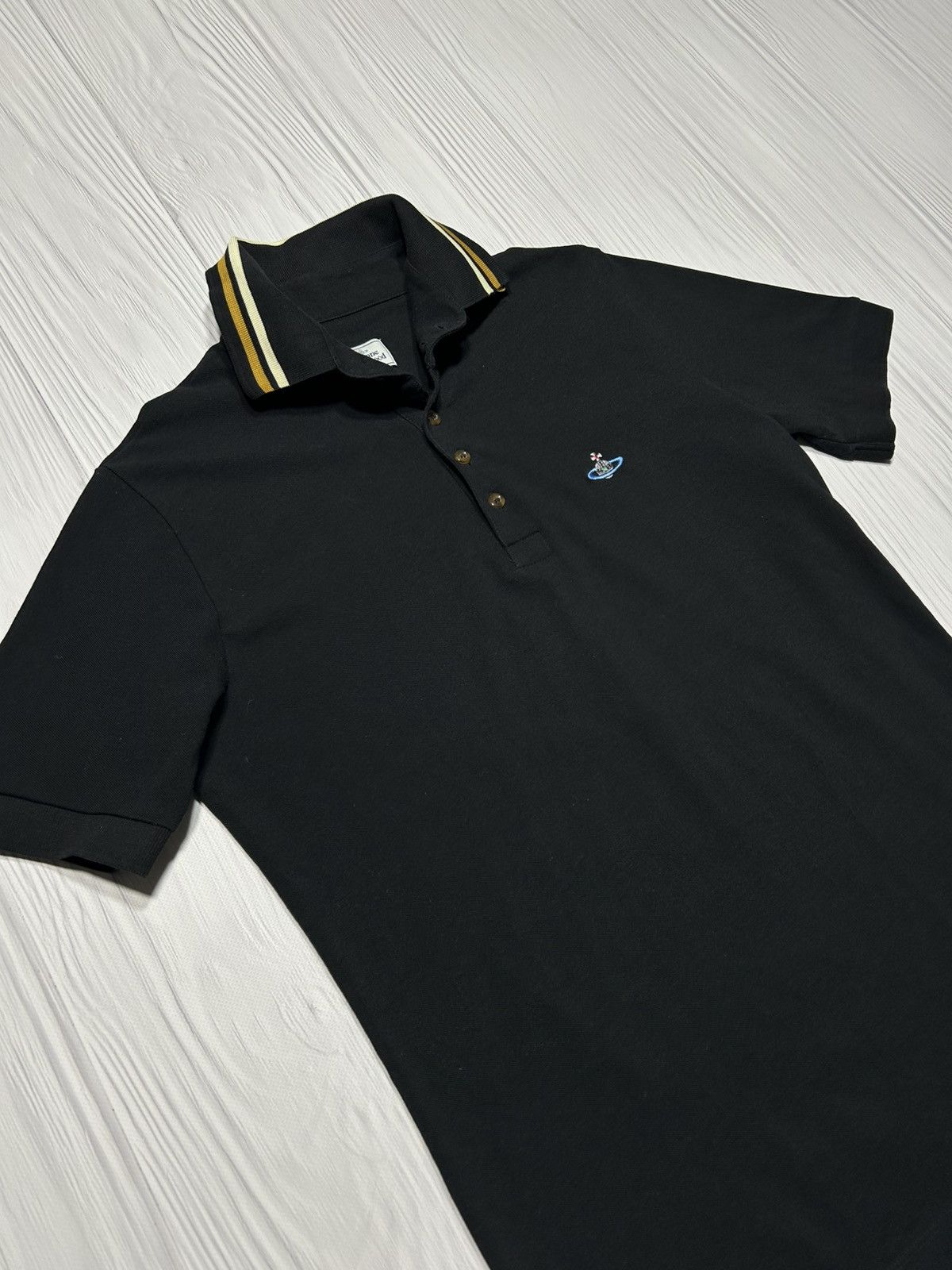 Vivienne Westwood Vivienne Westwood Black Polo T-Shirt Size L Size US L / EU 52-54 / 3 - 3 Thumbnail