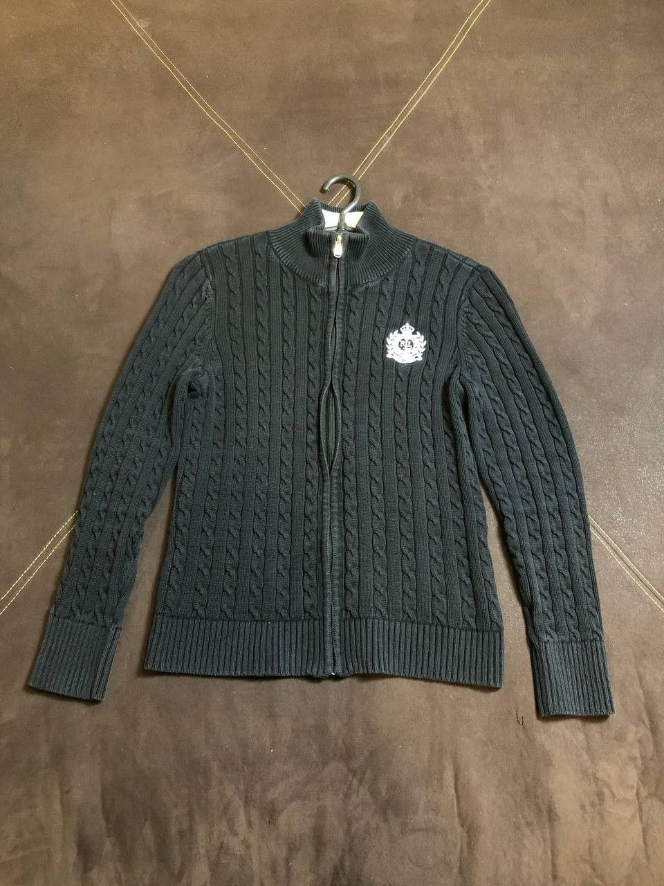 Polo Ralph Lauren Lauren Active Ralph Lauren Full Zip Cable Knit Sweater Size L / US 10 / IT 46 - 1 Thumbnail