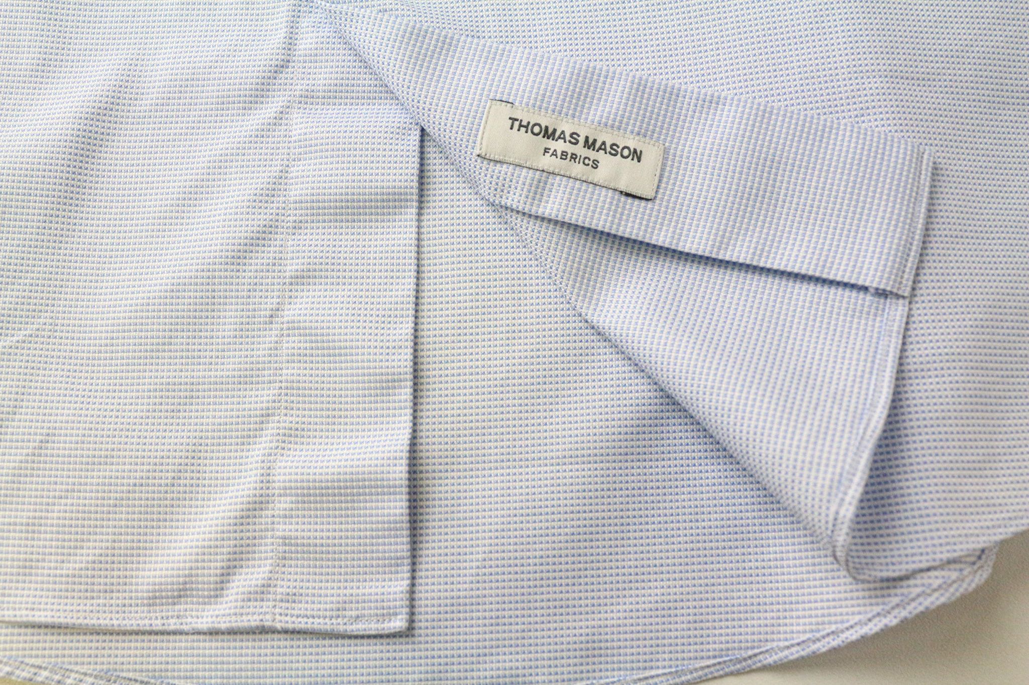 Suitsupply ~S Slim Blue Cotton Patterned Cutaway Shirt 77520 Size US S / EU 44-46 / 1 - 5 Thumbnail