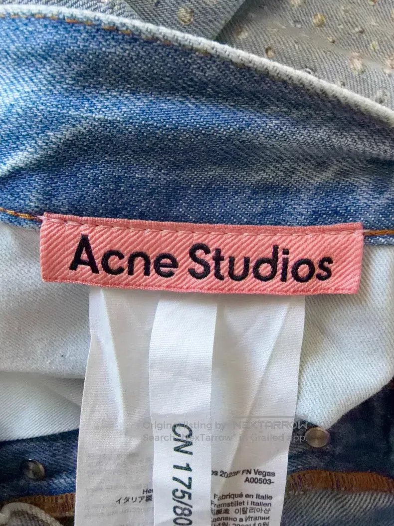 Acne Studios Acne Studios Heavily Beaded Wide Leg Denim Pants Size 27" / US 4 / IT 40 - 4 Thumbnail