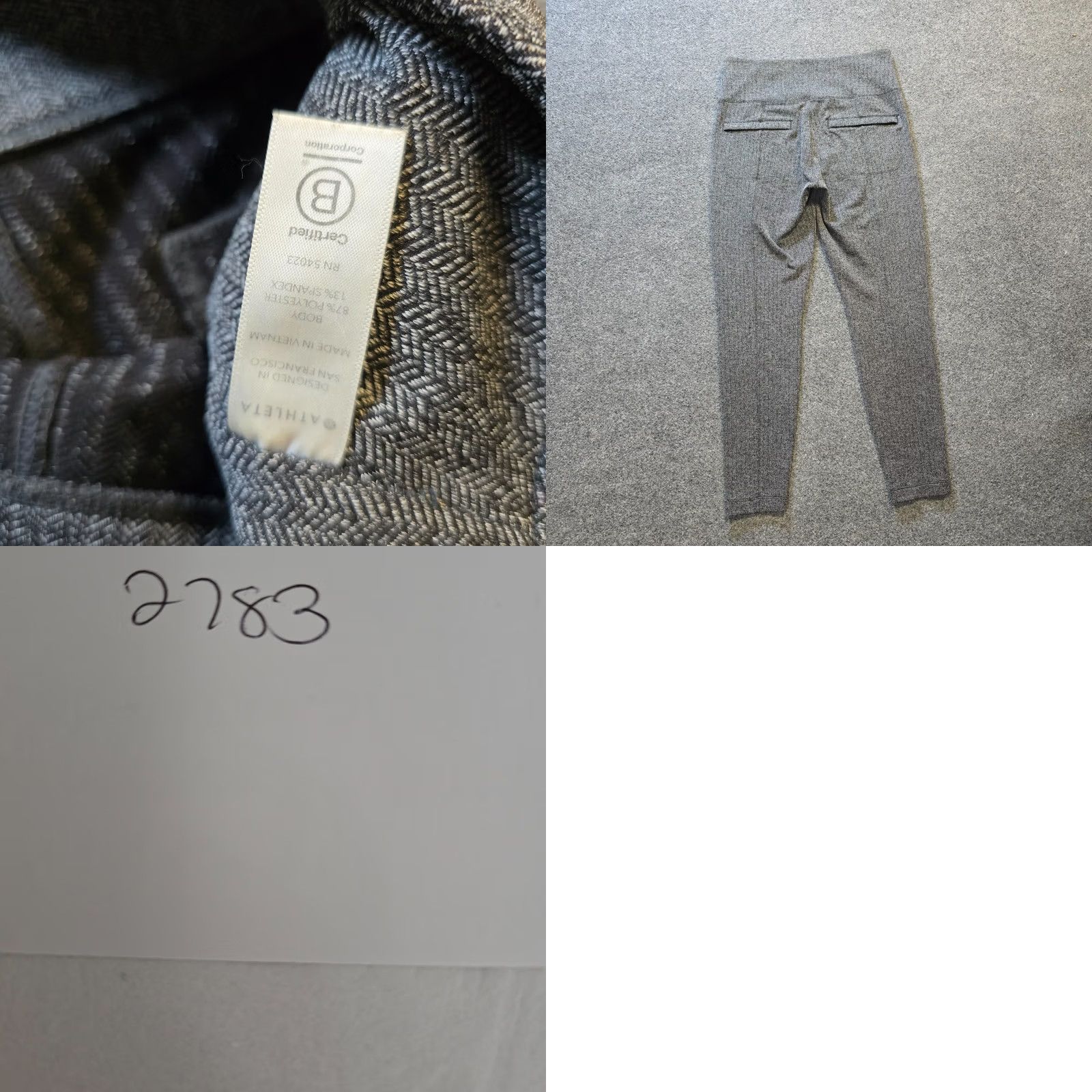 Athleta Athleta Pants Womens Medium Gray Delancey Herringbone Tight Stretch Ankle Casual Athleisure Pants Mens Women Girls Size 32" / US 10 / IT 46 - 8 Thumbnail
