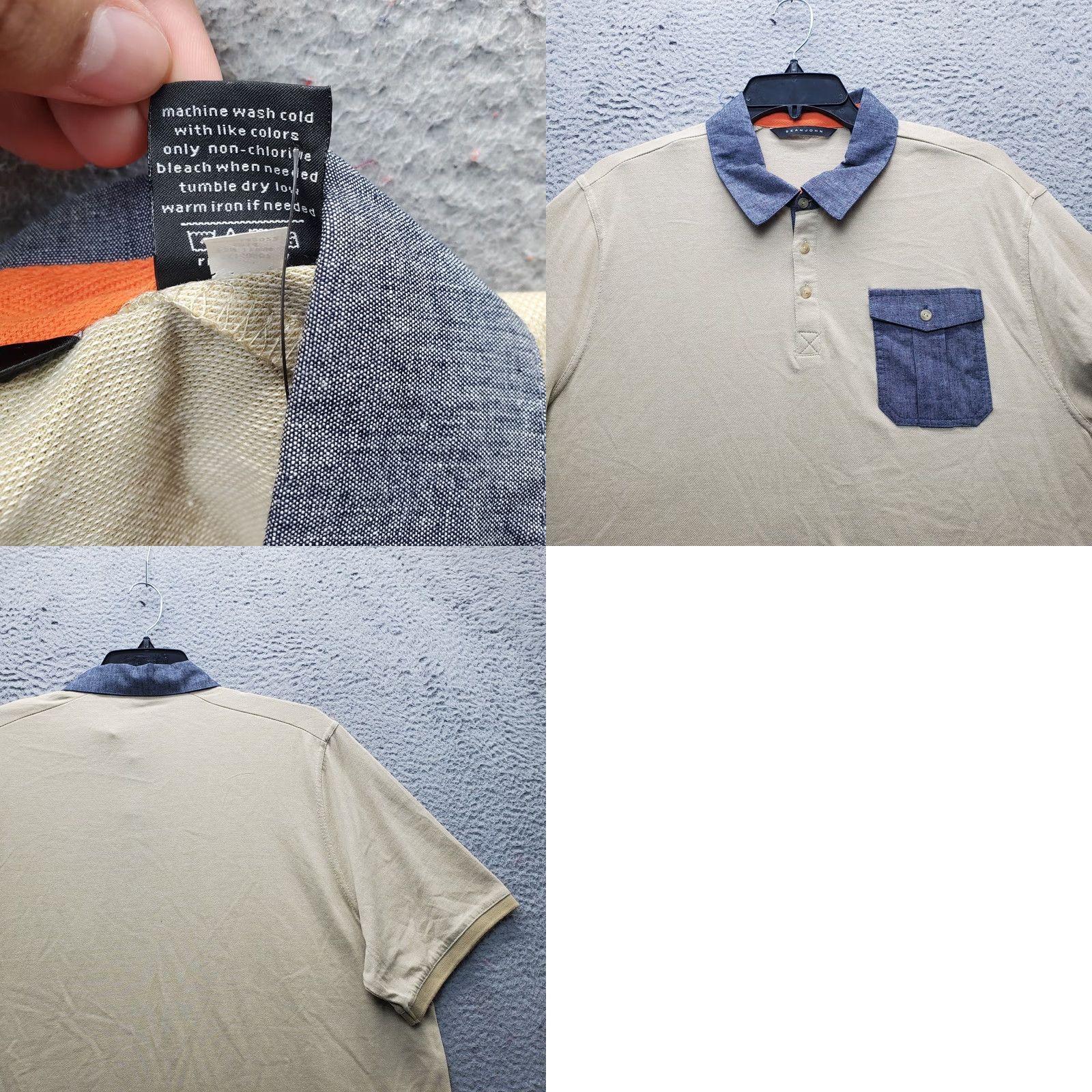 Sean John Sean John Polo Shirt Mens 3XL Multicolor Short Sleeve Chest Pocket Side Slit Popover Shirt Size US XXL / EU 58 / 5 - 8 Thumbnail