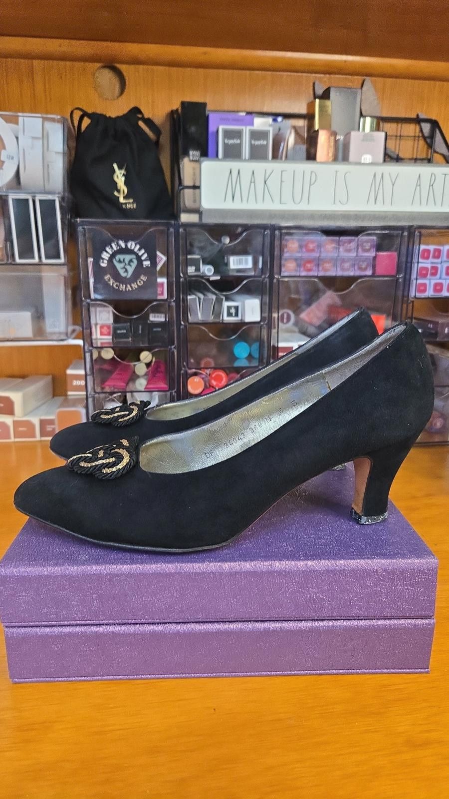 Salvatore Ferragamo ✨ Salvatore Ferragamo Black Suede Pumps ✨ Size US 6 / IT 36 - 2 Thumbnail