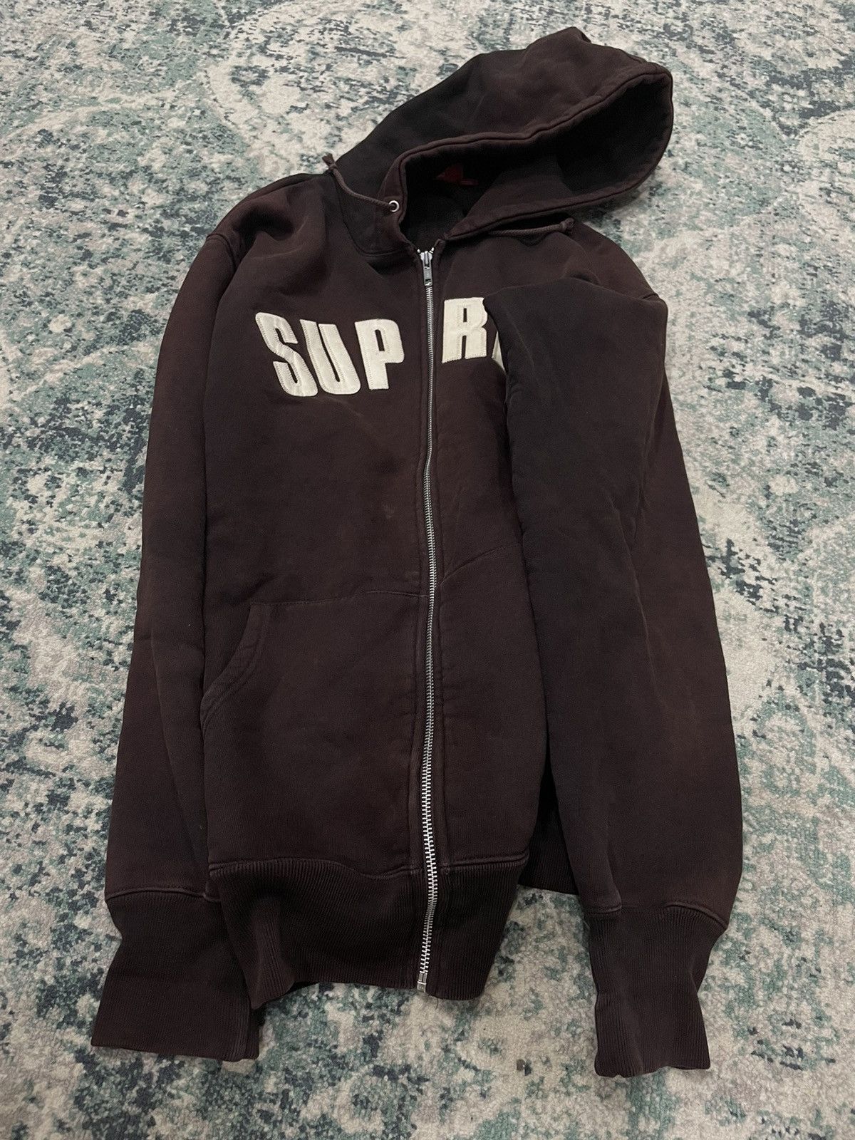 Supreme Vintage Supreme Arc Logo Zipper Baggy Hoodie Size US XL / EU 56 / 4 - 14 Thumbnail