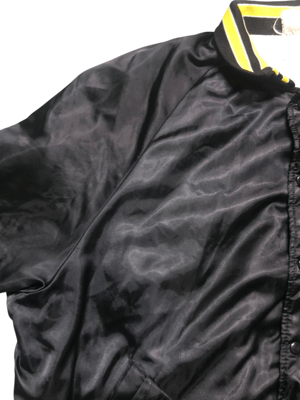 Vintage Vintage 80s Aristo Jac Sattin Bomber Jacket Distressed Size US L / EU 52-54 / 3 - 9 Thumbnail
