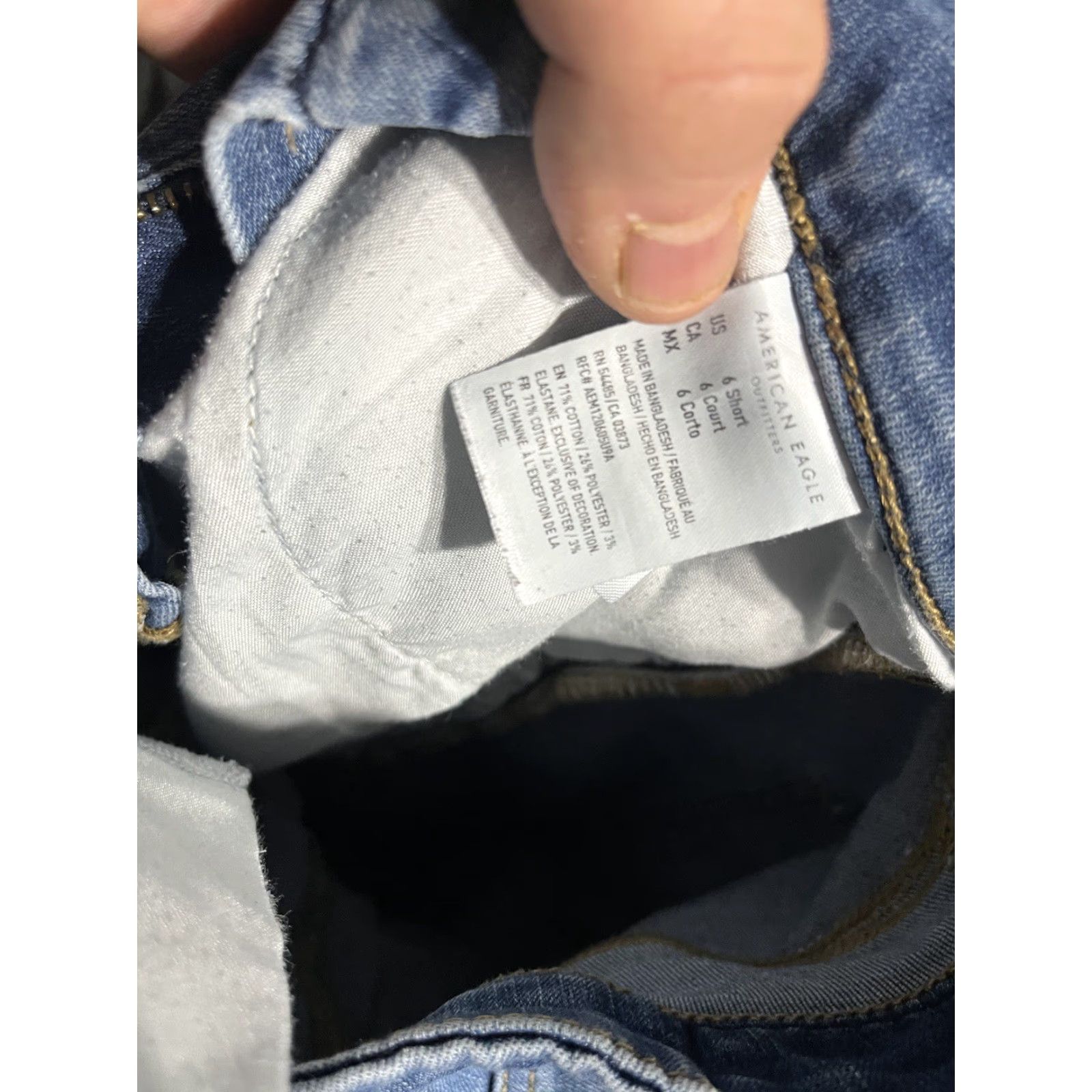 American Eagle Outfitters American Eagle Jeans Womens 4 Short Blue Curvy High Rise Jegging Distressed Size 27" / US 4 / IT 40 - 6 Thumbnail