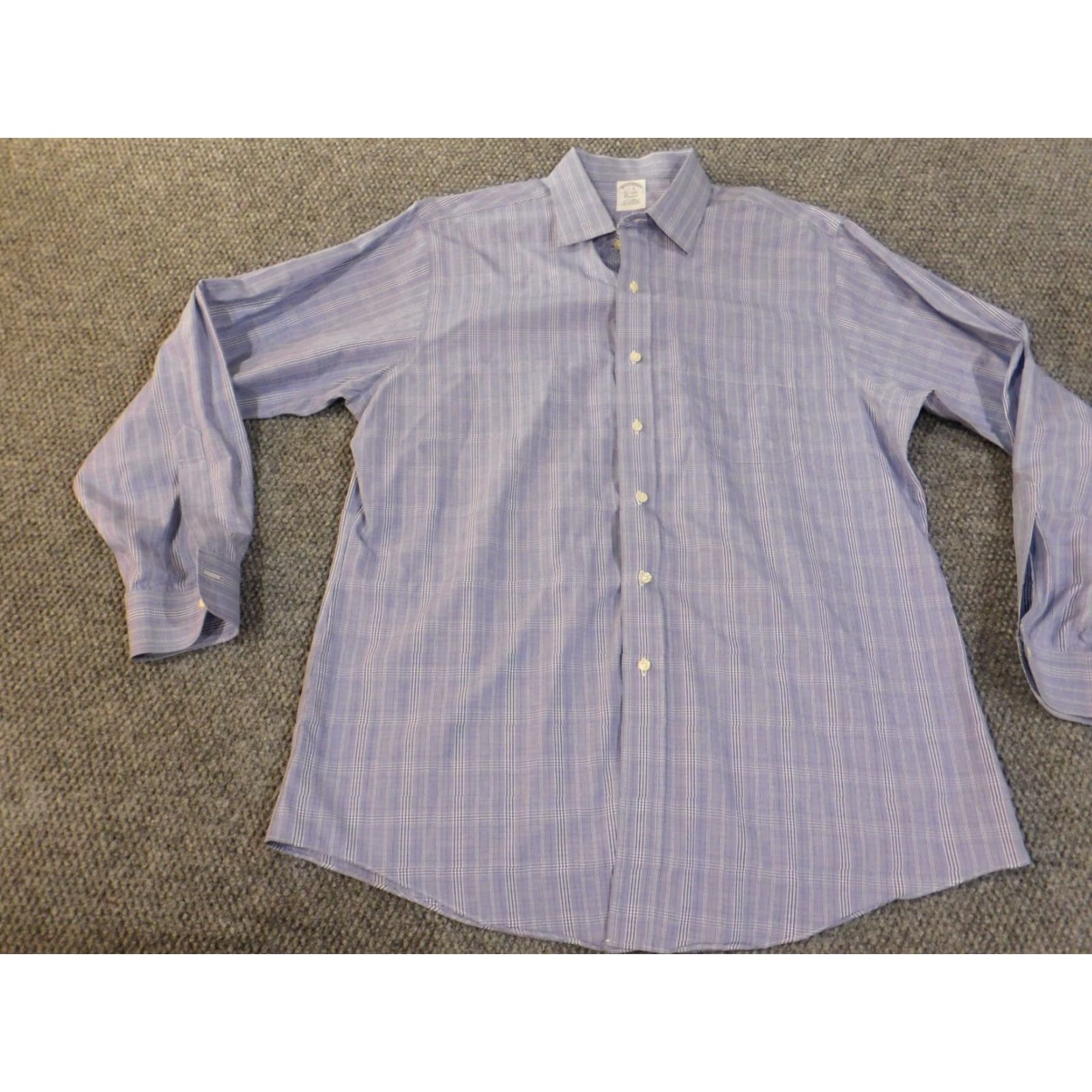 Brooks Brothers Brooks Brothers Shirt 17 Mens Blue Plaid Button Down Classic Fit Business Casual Size US XL / EU 56 / 4 - 4 Thumbnail