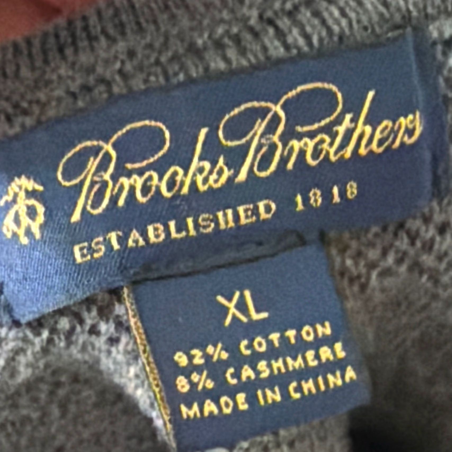 Brooks Brothers Brooks Brothers Vest Sweater Mens XL Gray Knit Cotton Cashmere V Neck Pullover Size US XL / EU 56 / 4 - 7 Thumbnail