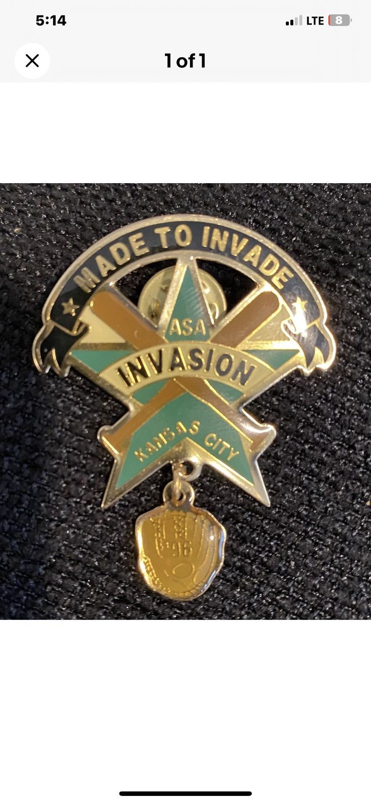 Other NEW Invader Lapel Pin 1 1/2" X 2" Size ONE SIZE - 1 Preview