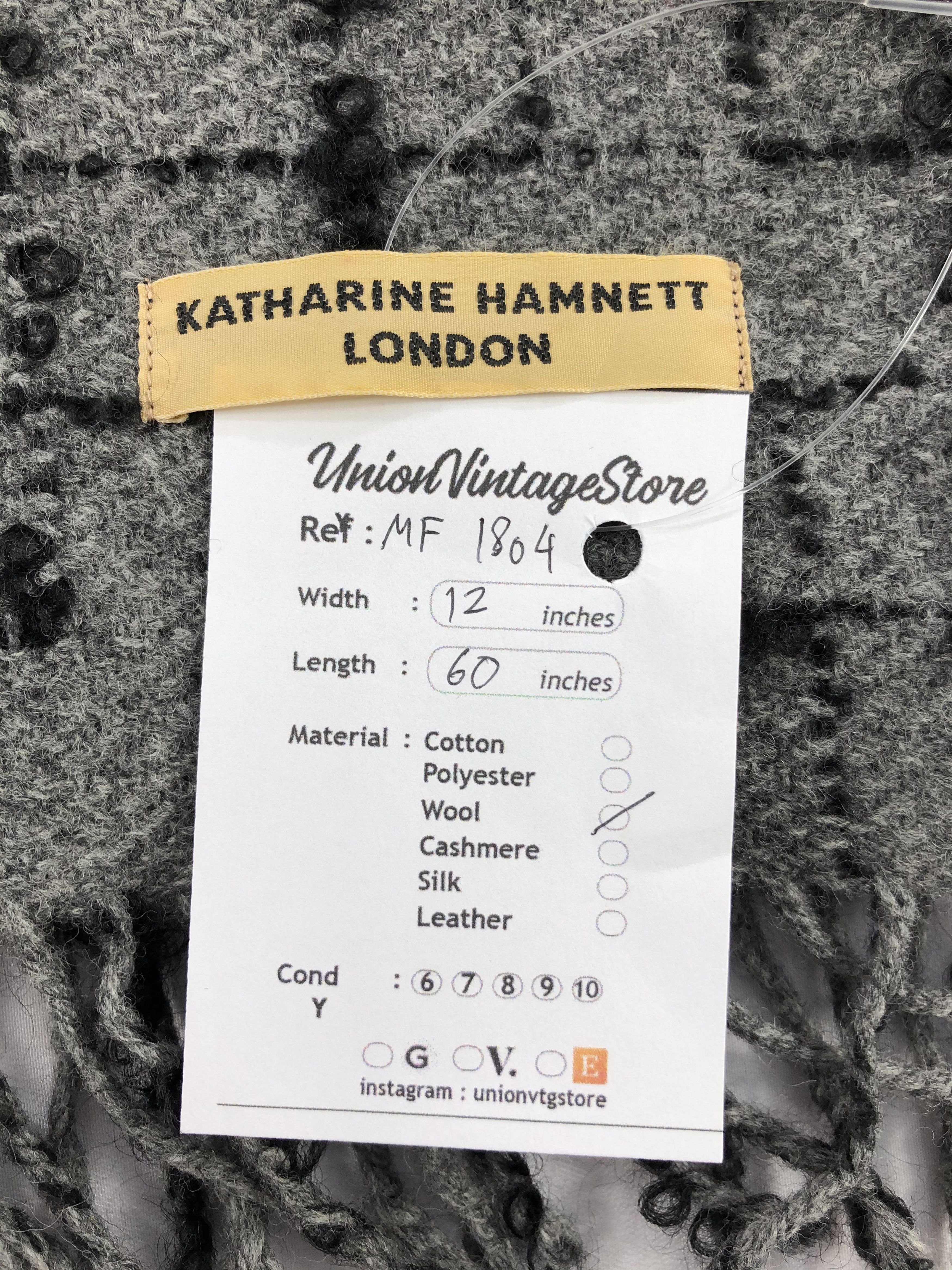 Katharine Hamnett London Vintage Katharine Hamnett Scarf/Muffler/Neckwear MF1804 Size ONE SIZE - 5 Thumbnail