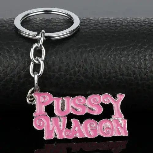 Vintage PXSSY WAGON Letter Metal Enamel Keychains Size ONE SIZE - 2 Thumbnail